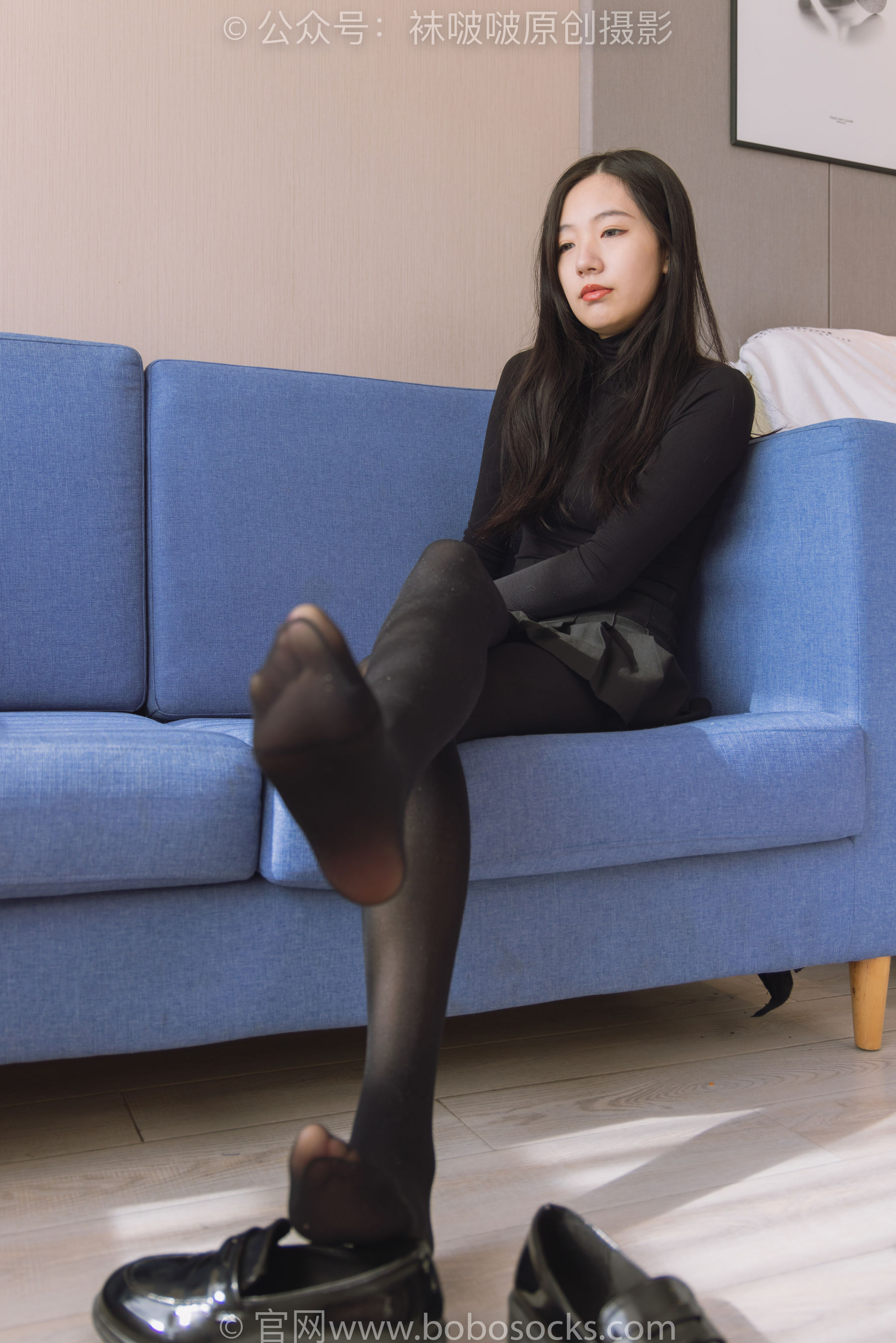 BoBoSocks袜啵啵 No.184 小甜豆-黑皮鞋、厚黑丝
