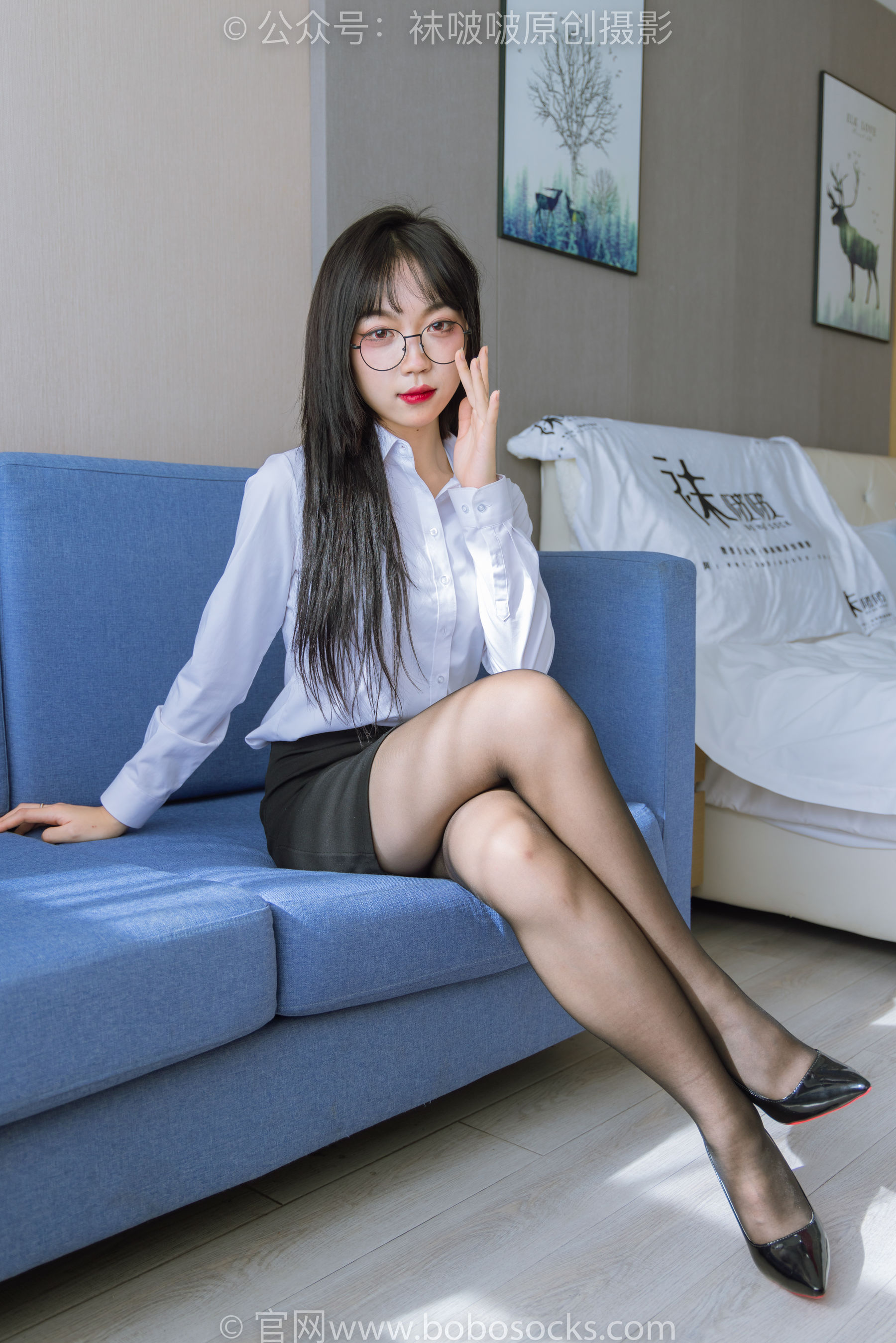 BoBoSocks袜啵啵 No.185 周周-ol制服、高跟鞋、黑丝