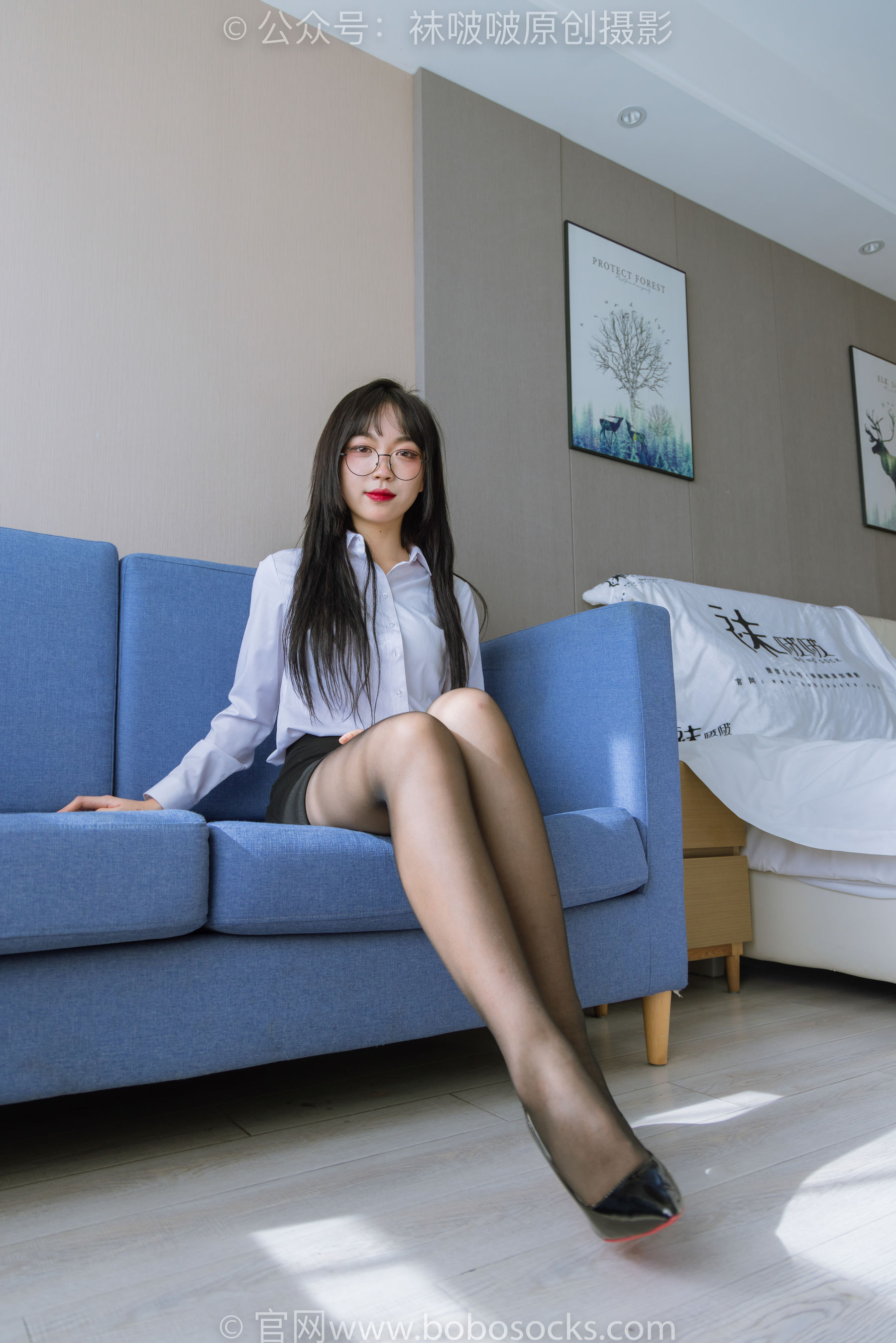 BoBoSocks袜啵啵 No.185 周周-ol制服、高跟鞋、黑丝