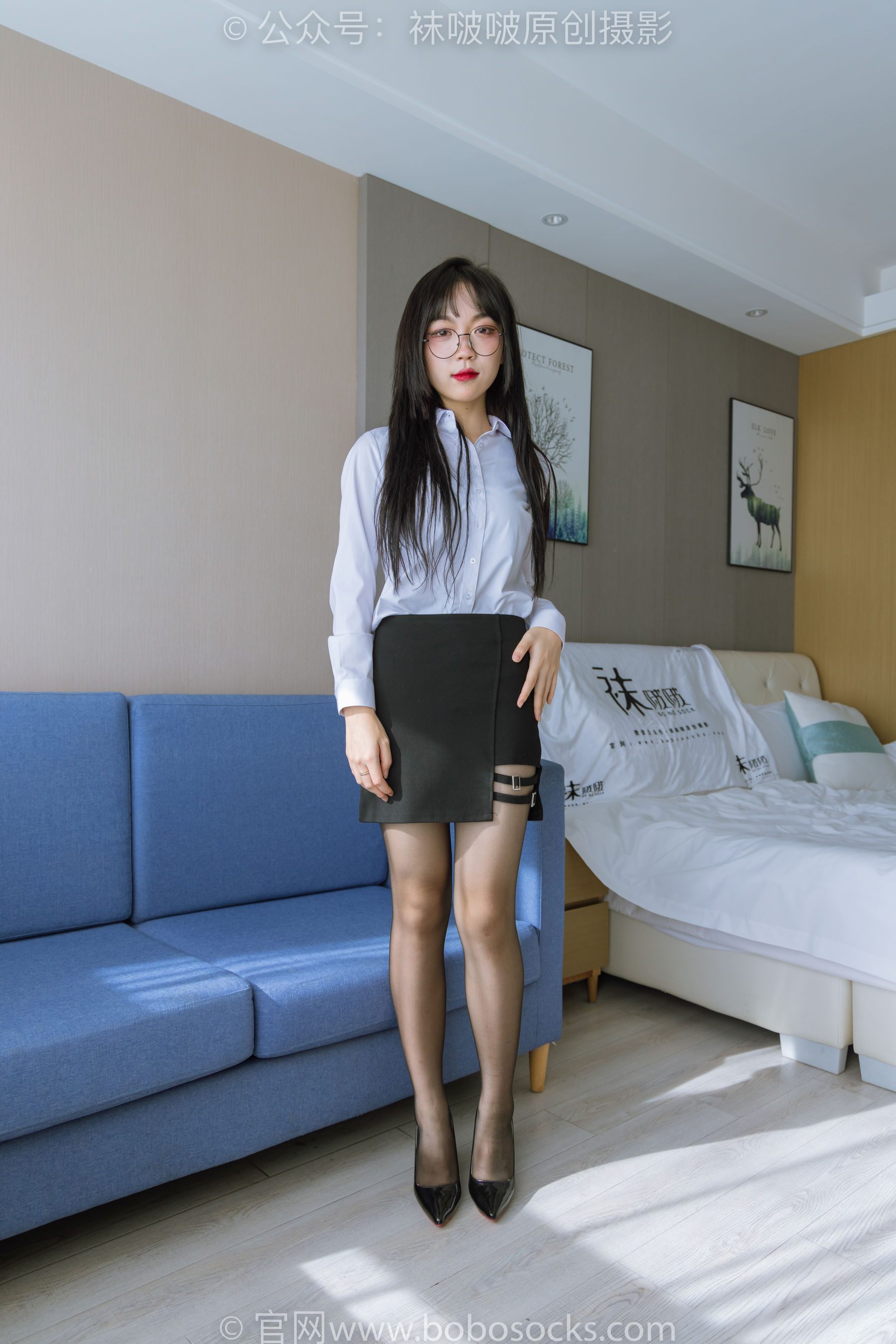 BoBoSocks袜啵啵 No.185 周周-ol制服、高跟鞋、黑丝