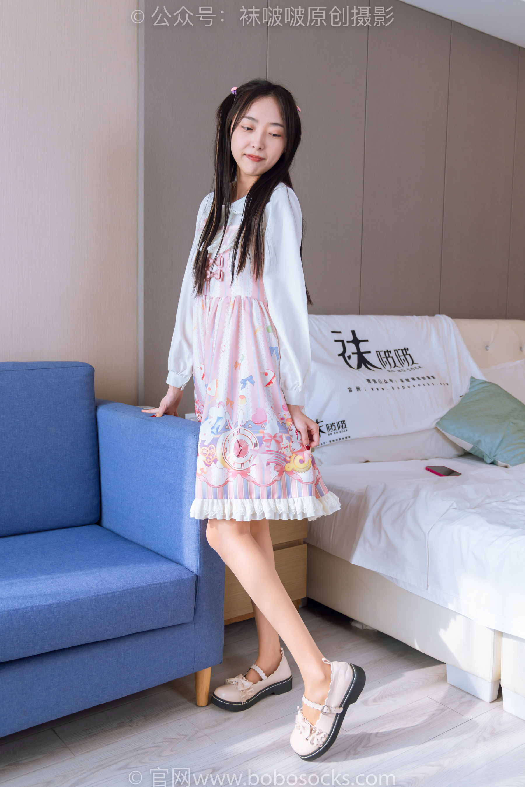 BoBoSocks袜啵啵 No.187 稚予-Lolita裙、白皮鞋、肉丝