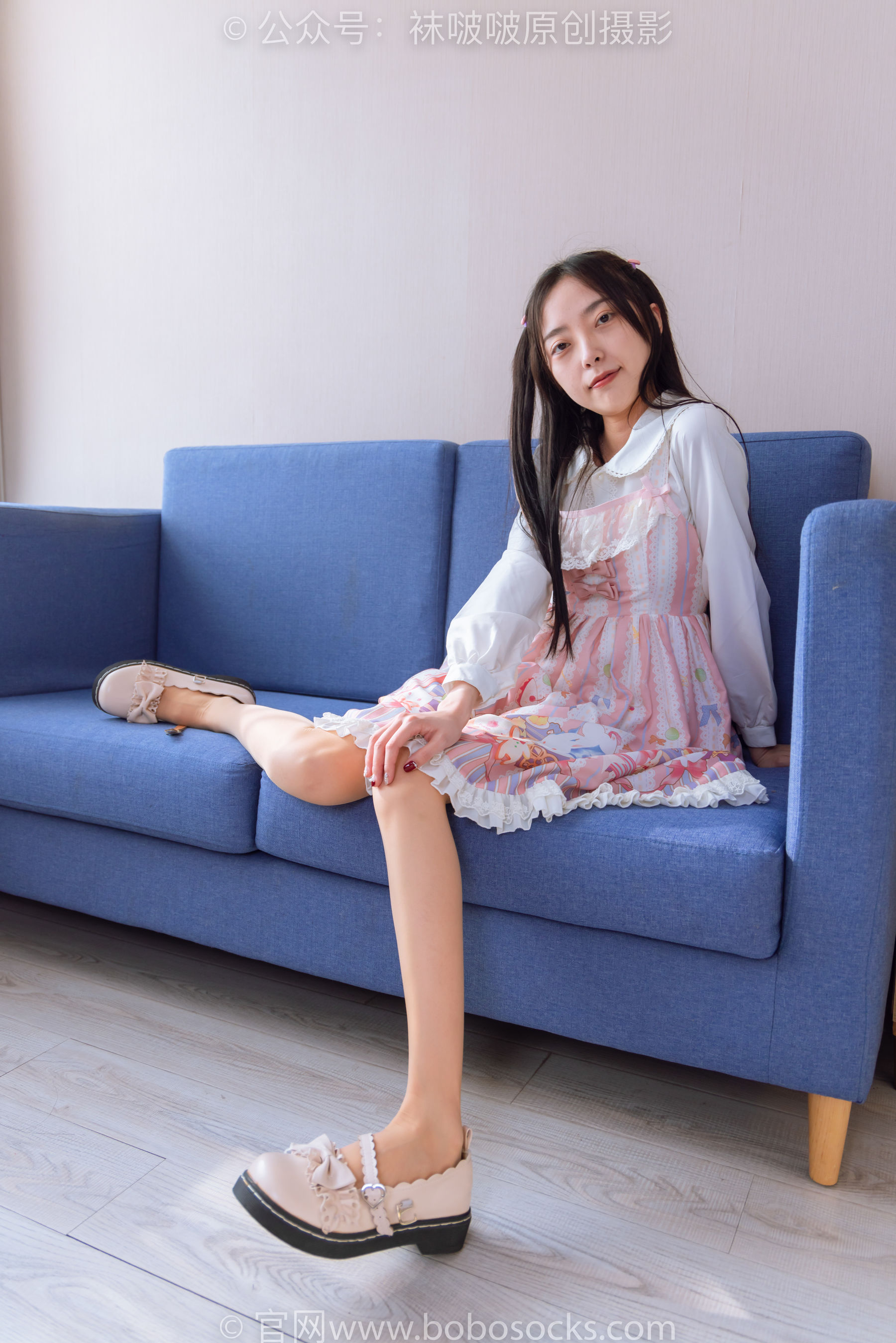 BoBoSocks袜啵啵 No.187 稚予-Lolita裙、白皮鞋、肉丝
