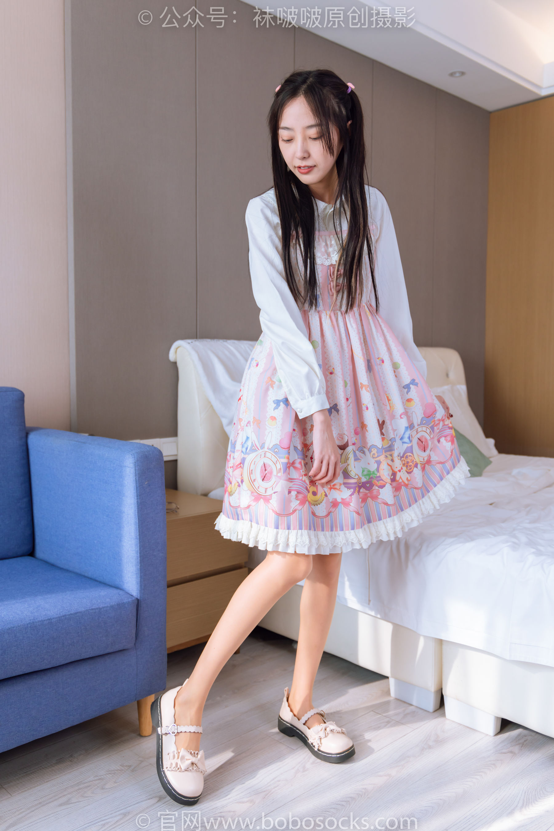 BoBoSocks袜啵啵 No.187 稚予-Lolita裙、白皮鞋、肉丝