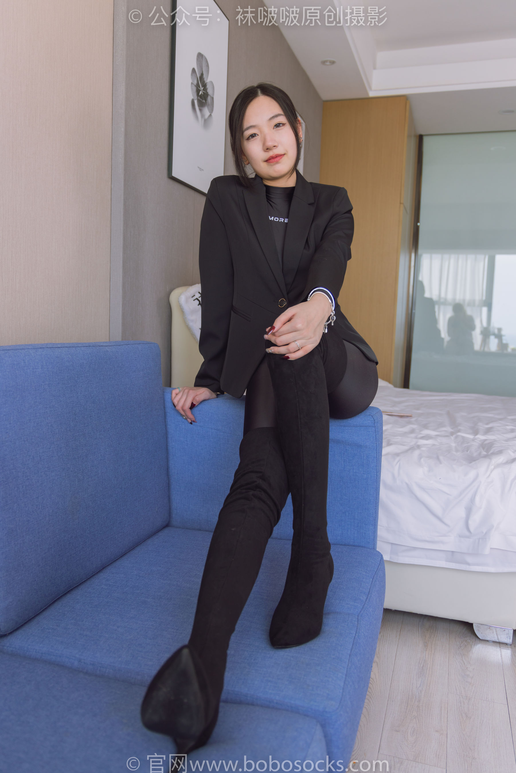 BoBoSocks袜啵啵 No.188 小甜豆-连体泳衣、高跟长靴、短肉丝、裸足