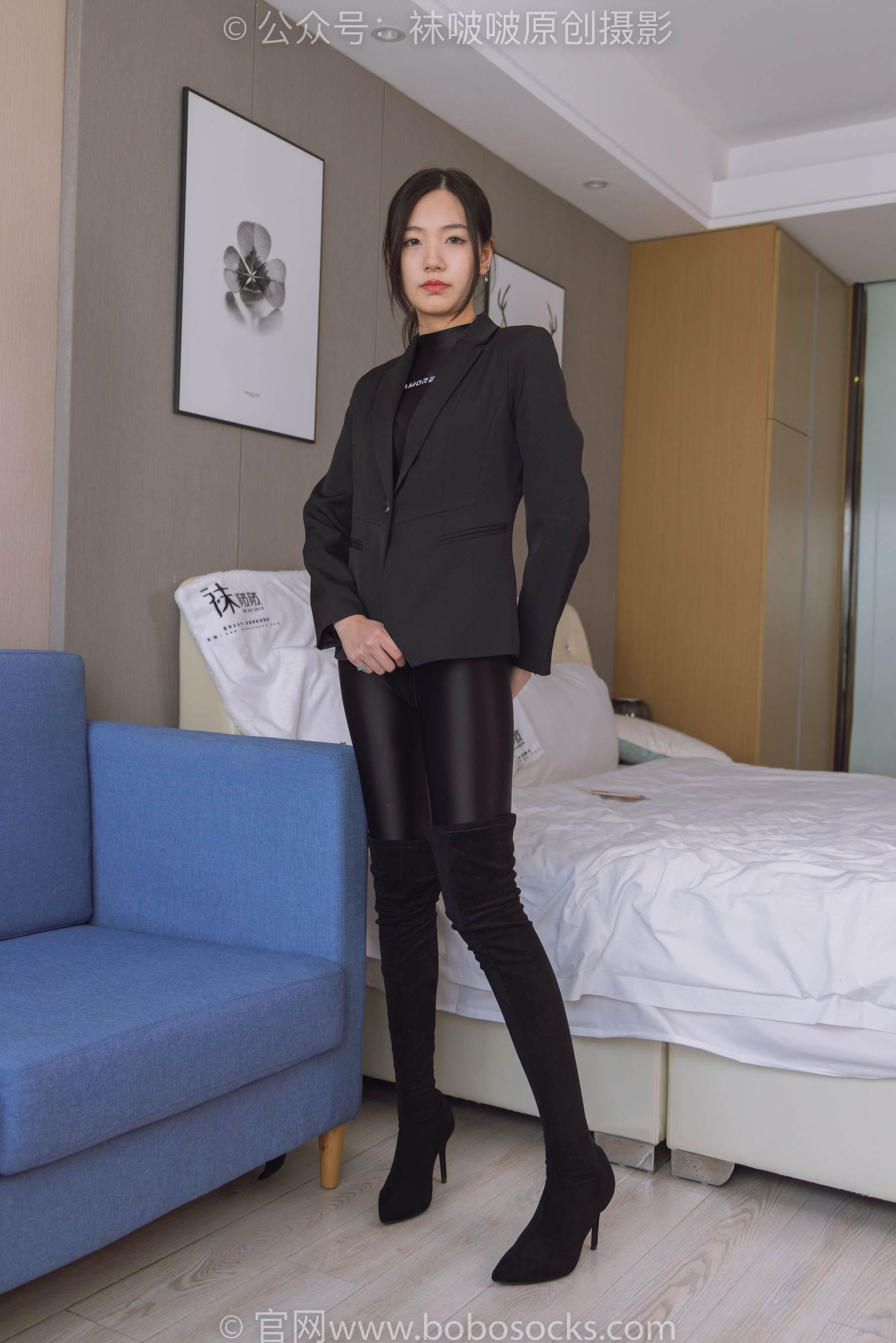 BoBoSocks袜啵啵 No.188 小甜豆-连体泳衣、高跟长靴、短肉丝、裸足