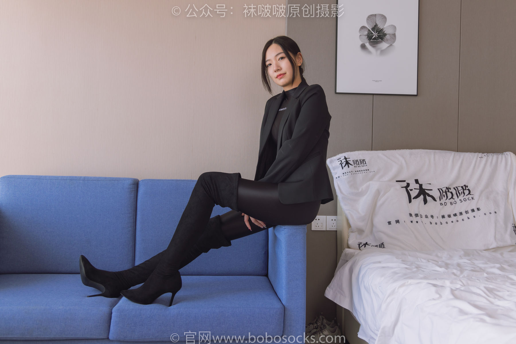 BoBoSocks袜啵啵 No.188 小甜豆-连体泳衣、高跟长靴、短肉丝、裸足