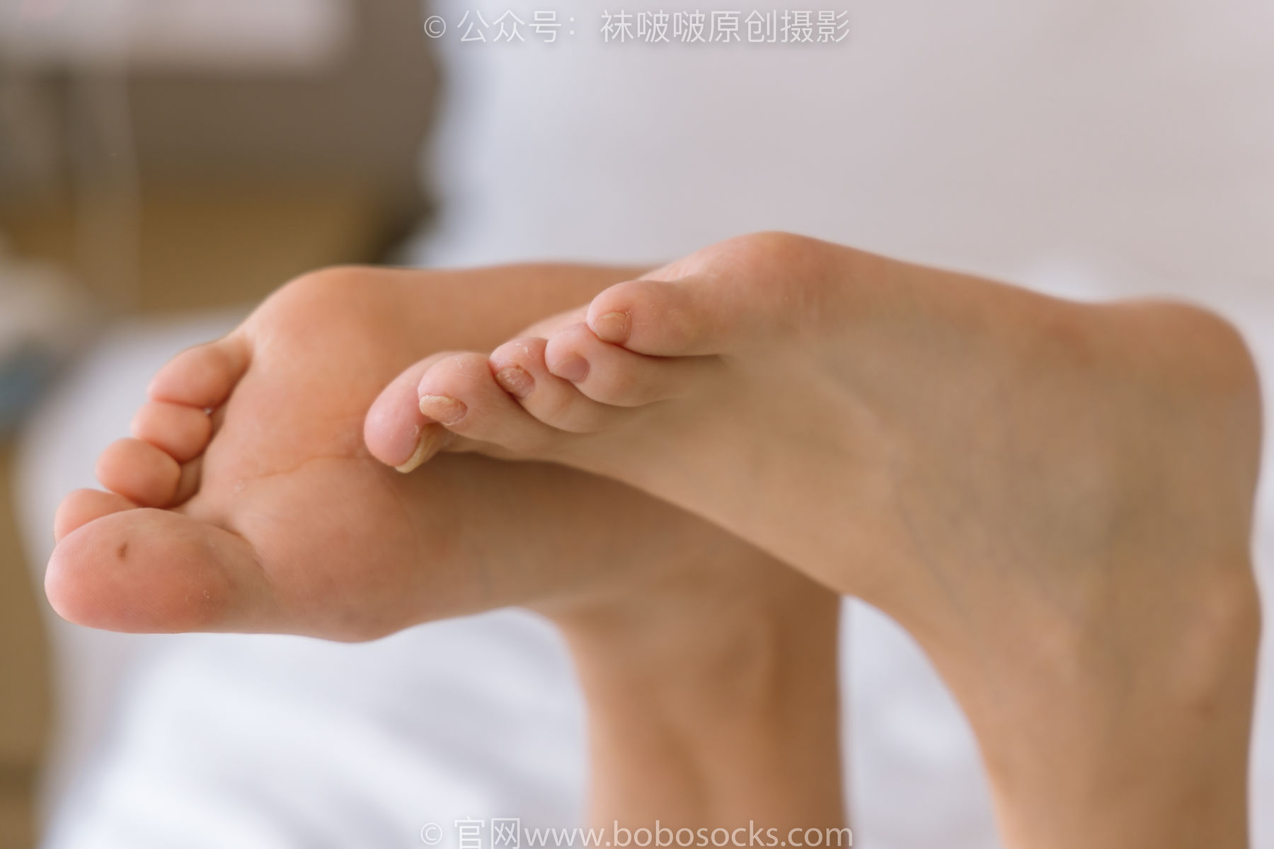 BoBoSocks袜啵啵 No.189 小甜豆-贝壳头板鞋、白棉袜、裸足