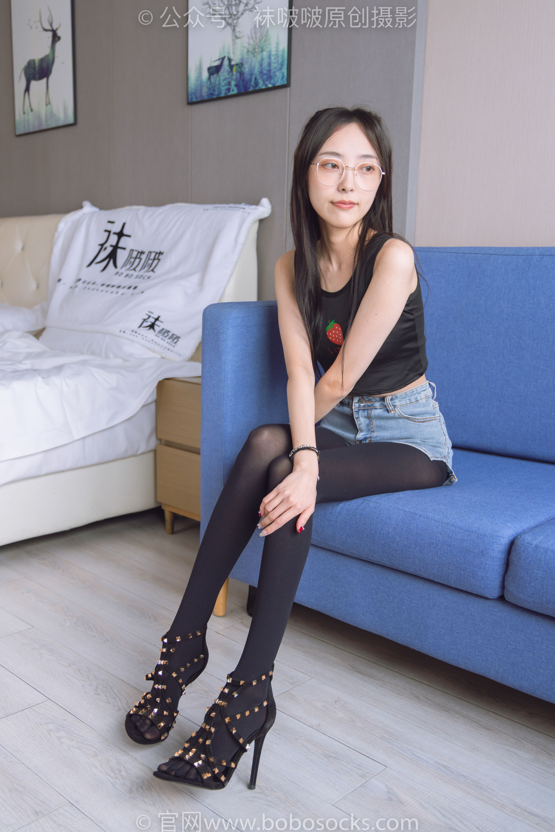 BoBoSocks袜啵啵 No.192 稚予-高跟鞋、黑色五指袜