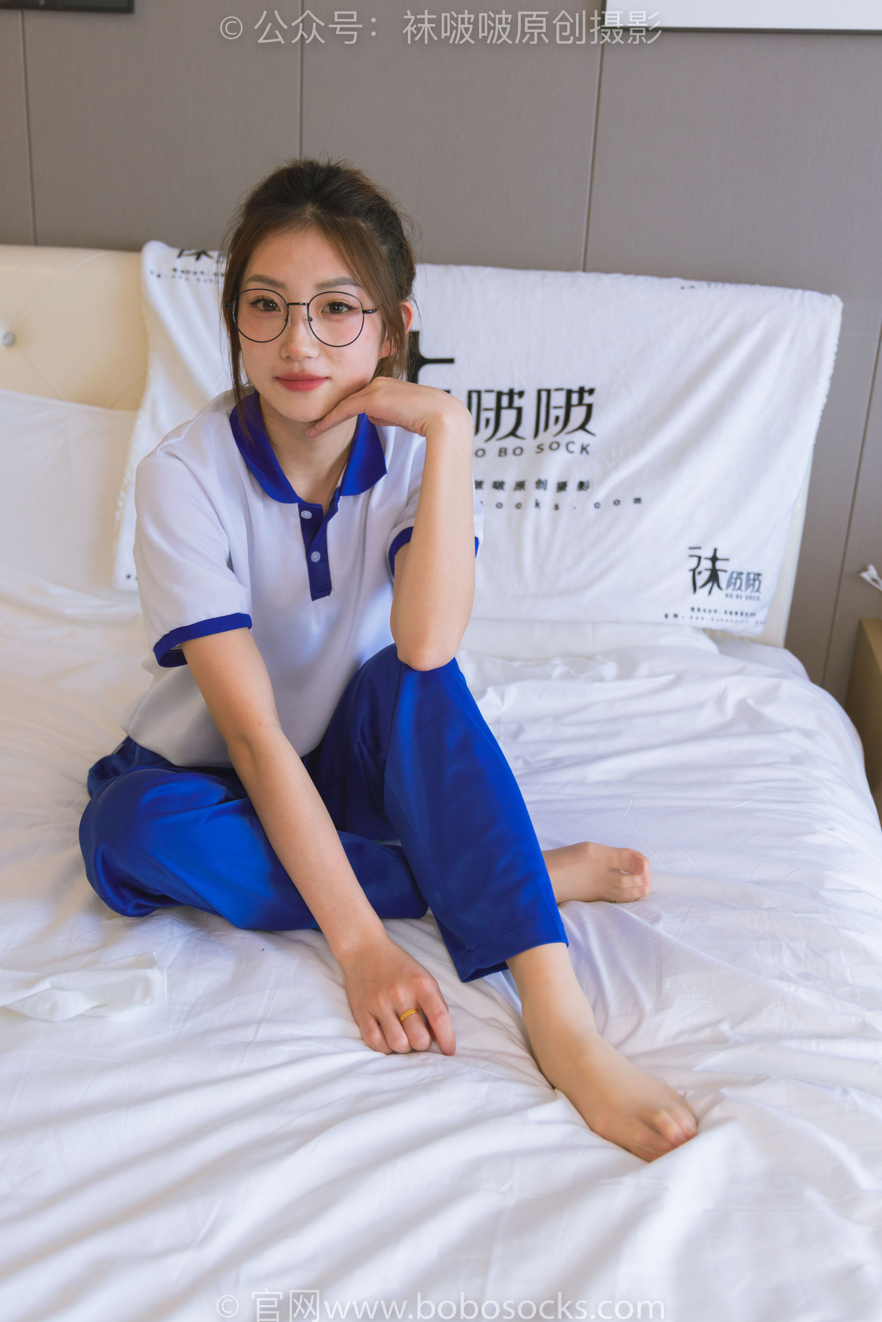 BoBoSocks袜啵啵 No.193 小沫-贝壳头板鞋、白棉袜、肉丝、校服裤里丝