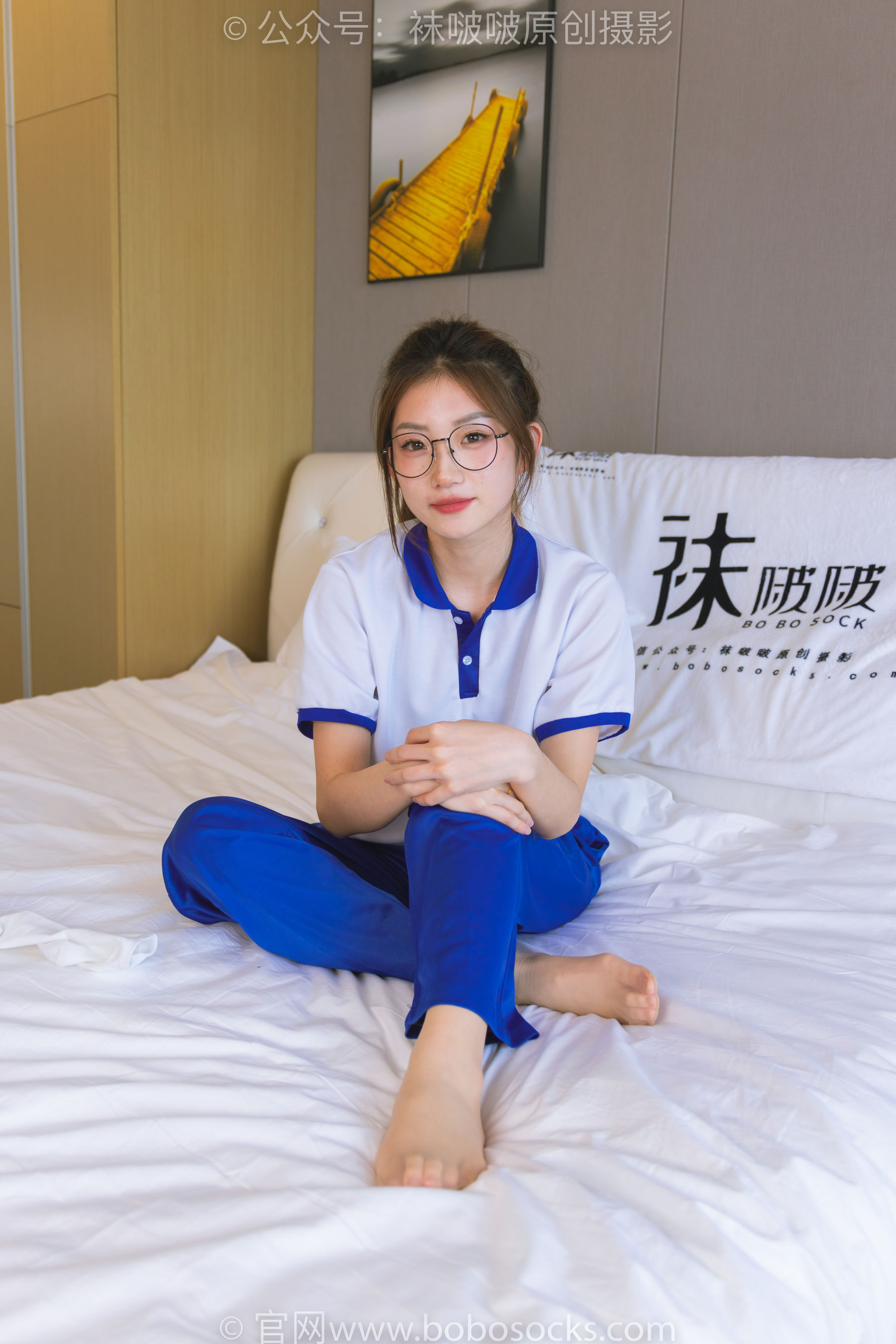 BoBoSocks袜啵啵 No.193 小沫-贝壳头板鞋、白棉袜、肉丝、校服裤里丝