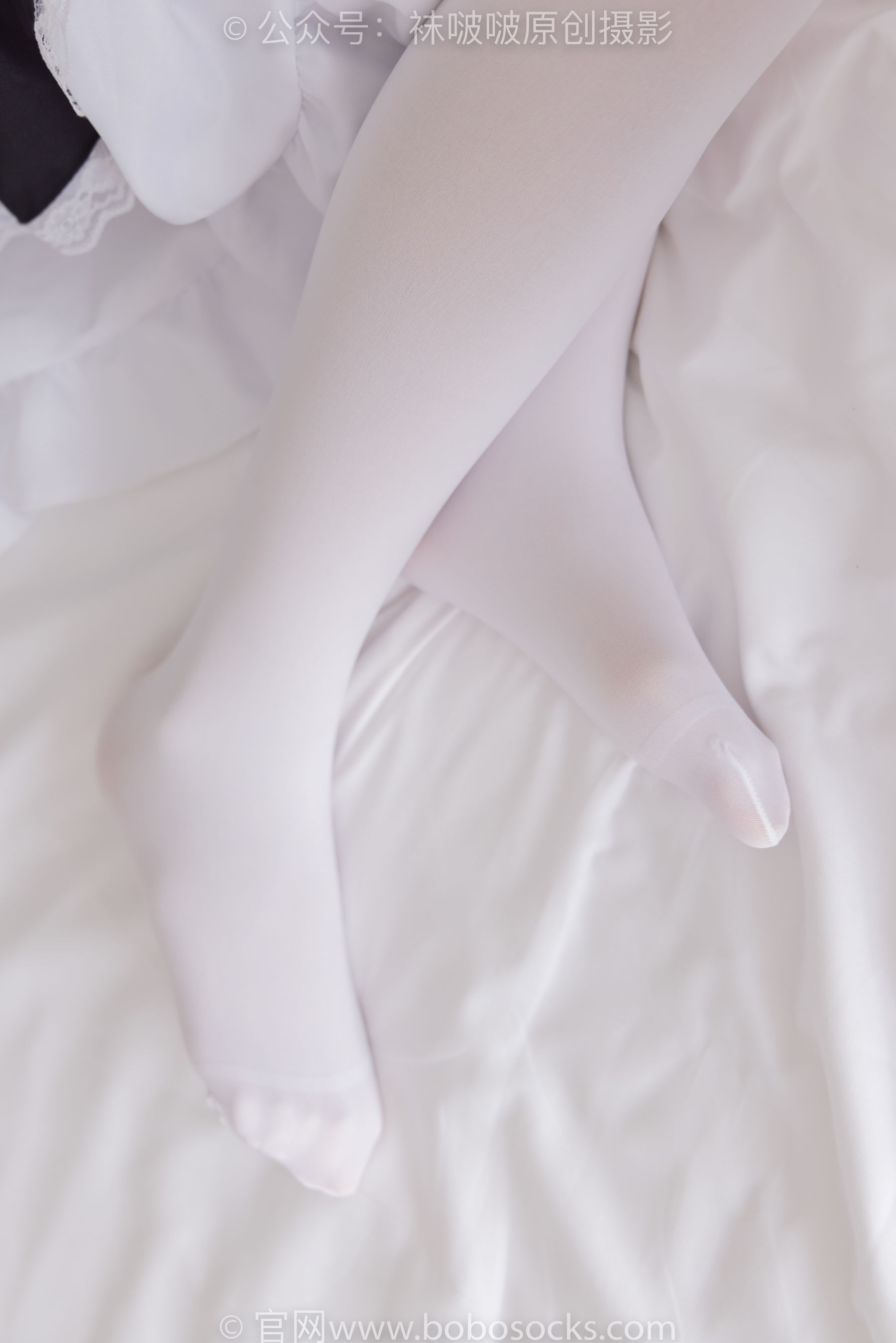BoBoSocks袜啵啵 No.195 小甜豆-黑皮鞋、厚白丝、女仆装