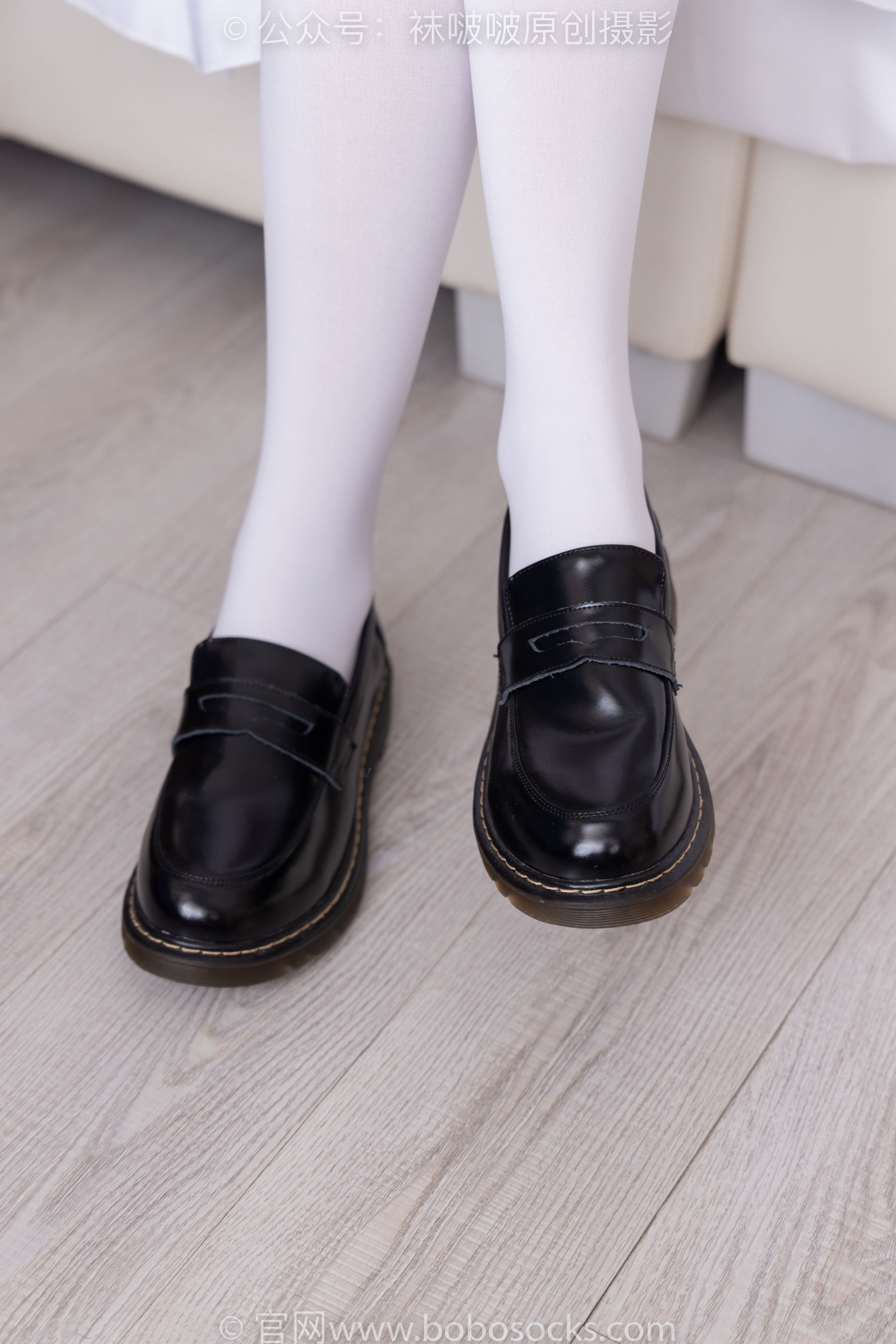 BoBoSocks袜啵啵 No.195 小甜豆-黑皮鞋、厚白丝、女仆装