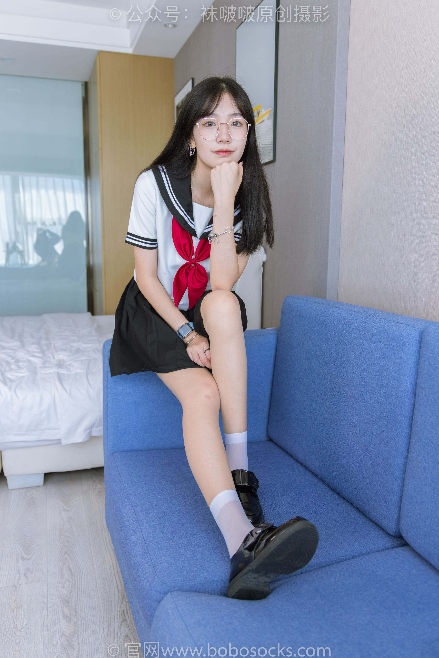 BoBoSocks袜啵啵 No.197 小甜豆-皮鞋、短白丝、肉丝、jk制服