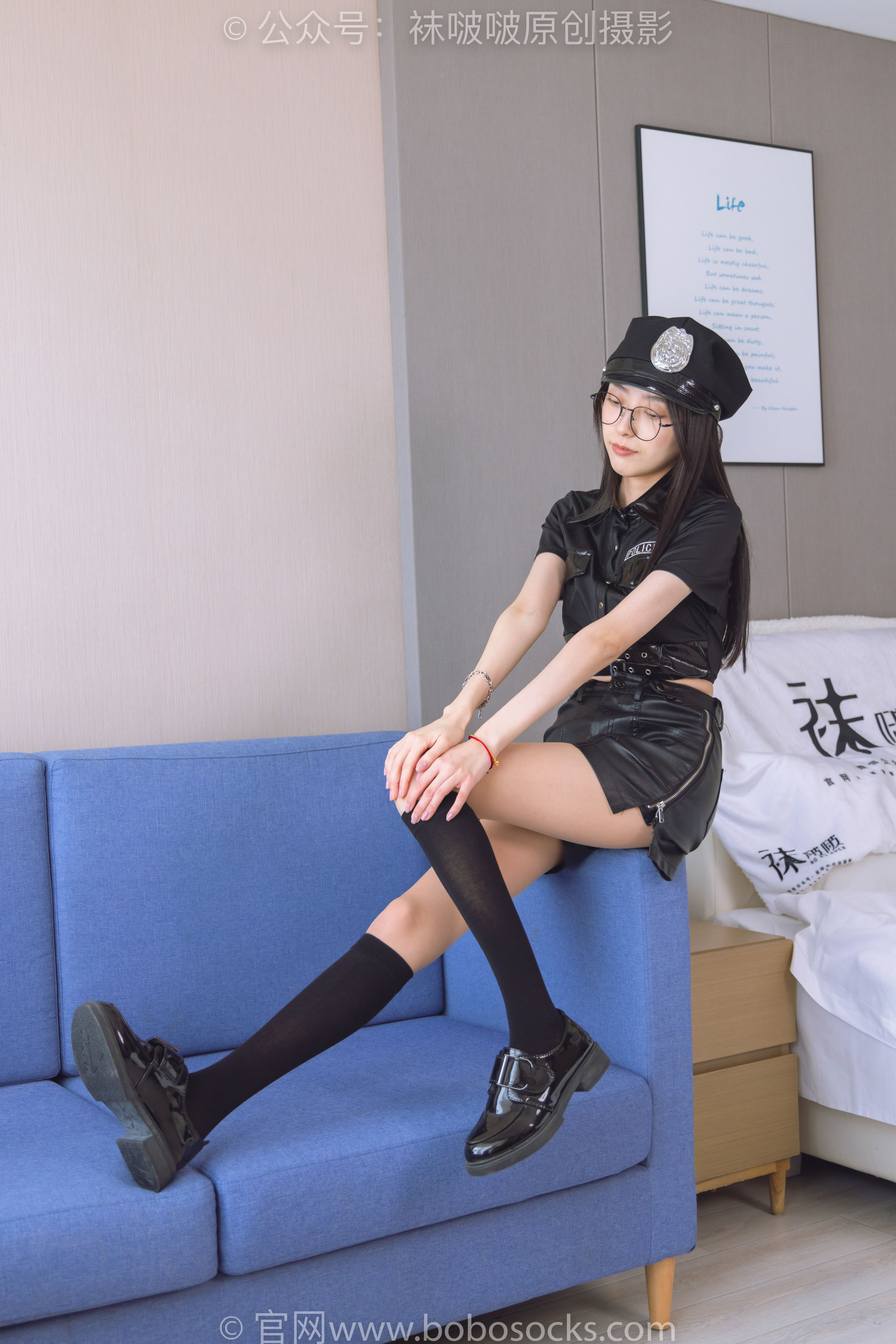 BoBoSocks袜啵啵 No.198 稚予-皮鞋、黑色小腿袜、高跟鞋、肉丝
