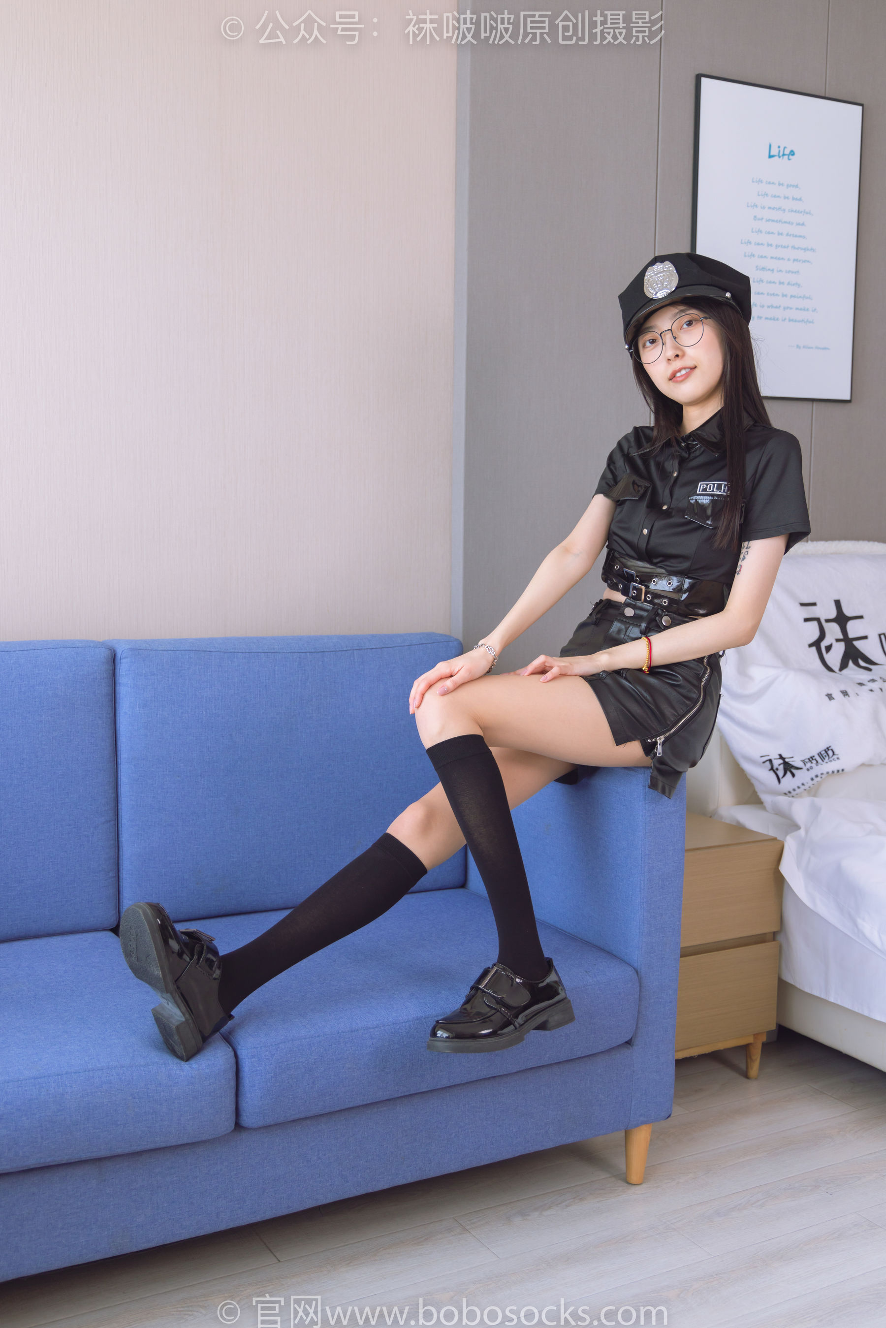 BoBoSocks袜啵啵 No.198 稚予-皮鞋、黑色小腿袜、高跟鞋、肉丝