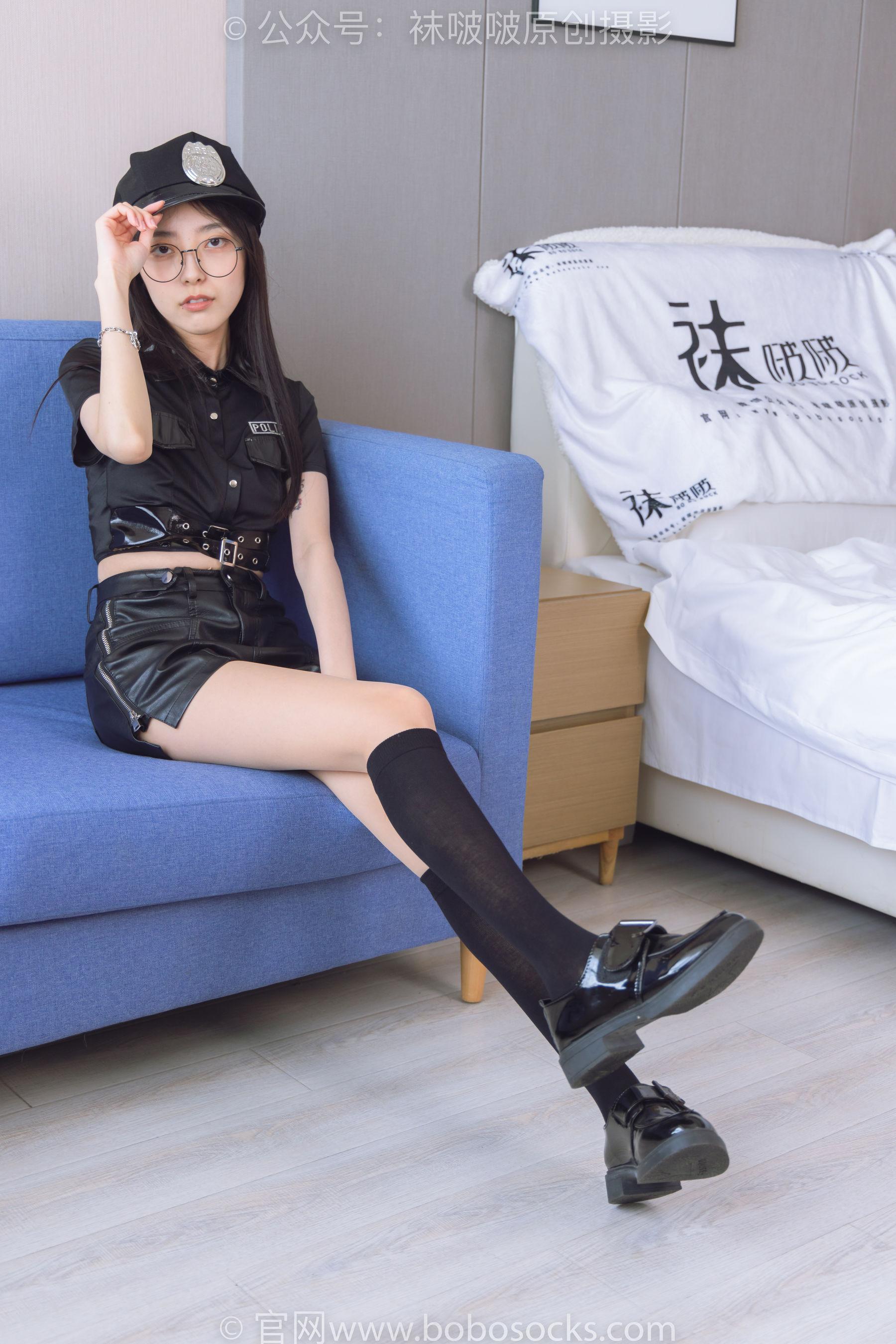 BoBoSocks袜啵啵 No.198 稚予-皮鞋、黑色小腿袜、高跟鞋、肉丝