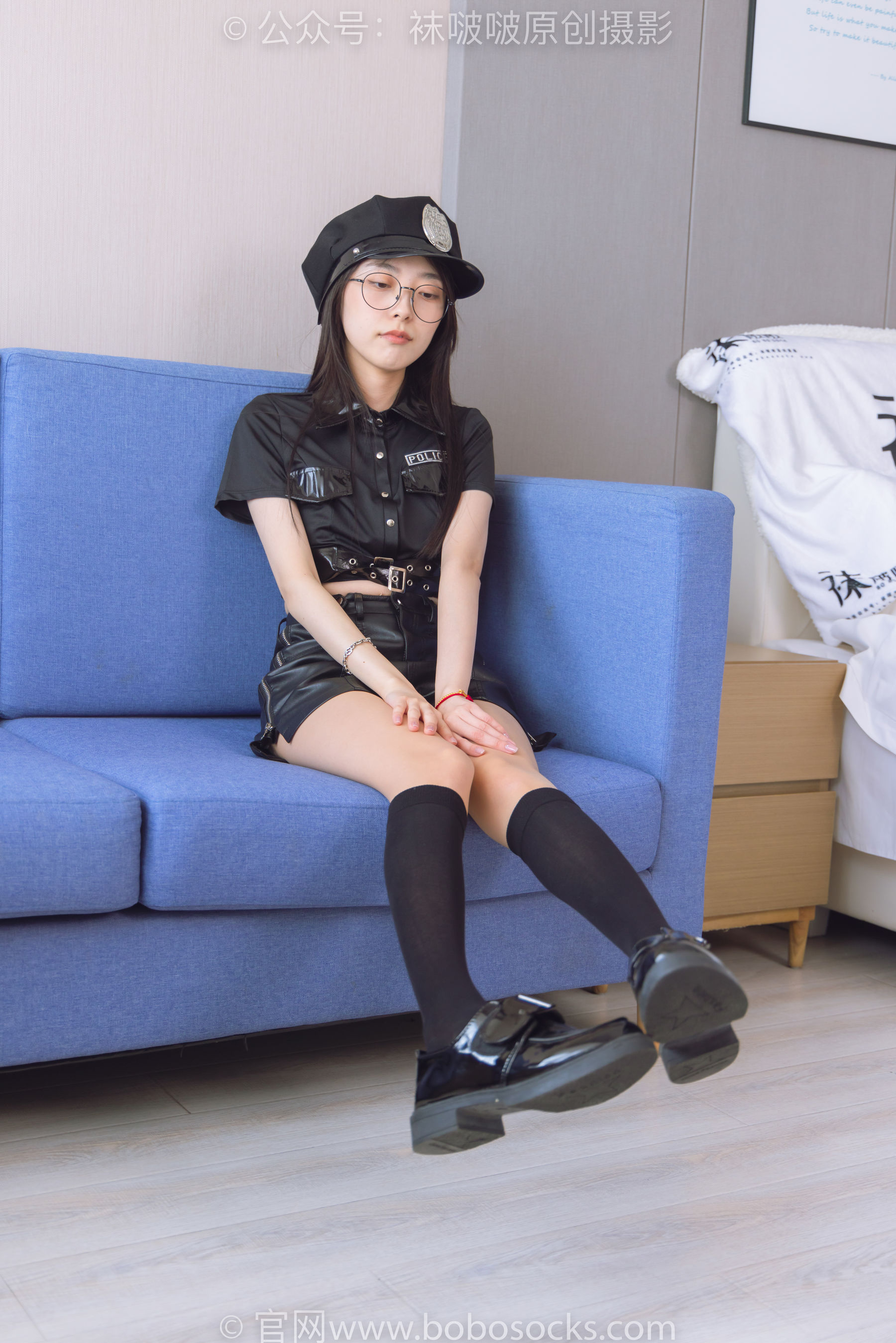 BoBoSocks袜啵啵 No.198 稚予-皮鞋、黑色小腿袜、高跟鞋、肉丝