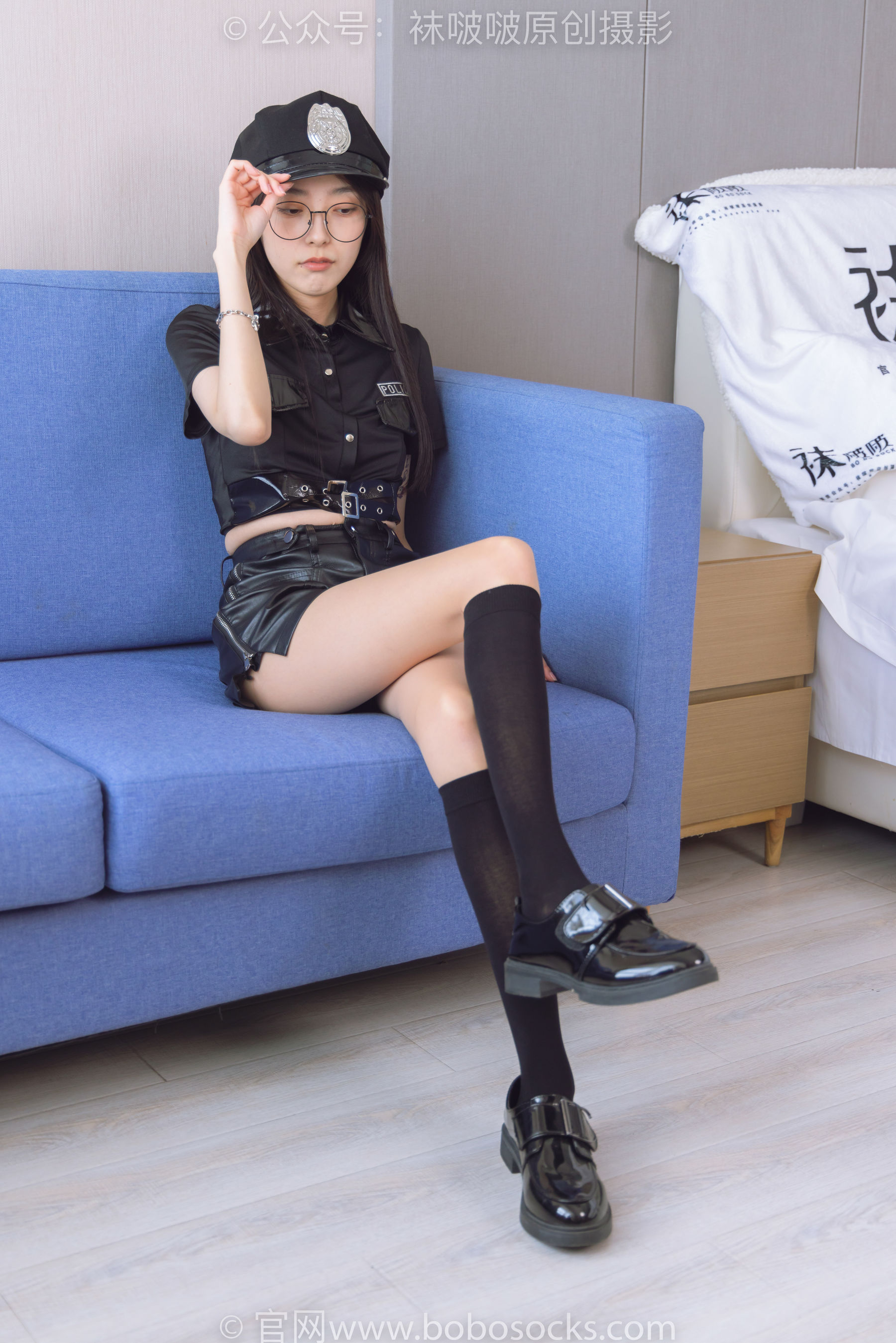 BoBoSocks袜啵啵 No.198 稚予-皮鞋、黑色小腿袜、高跟鞋、肉丝