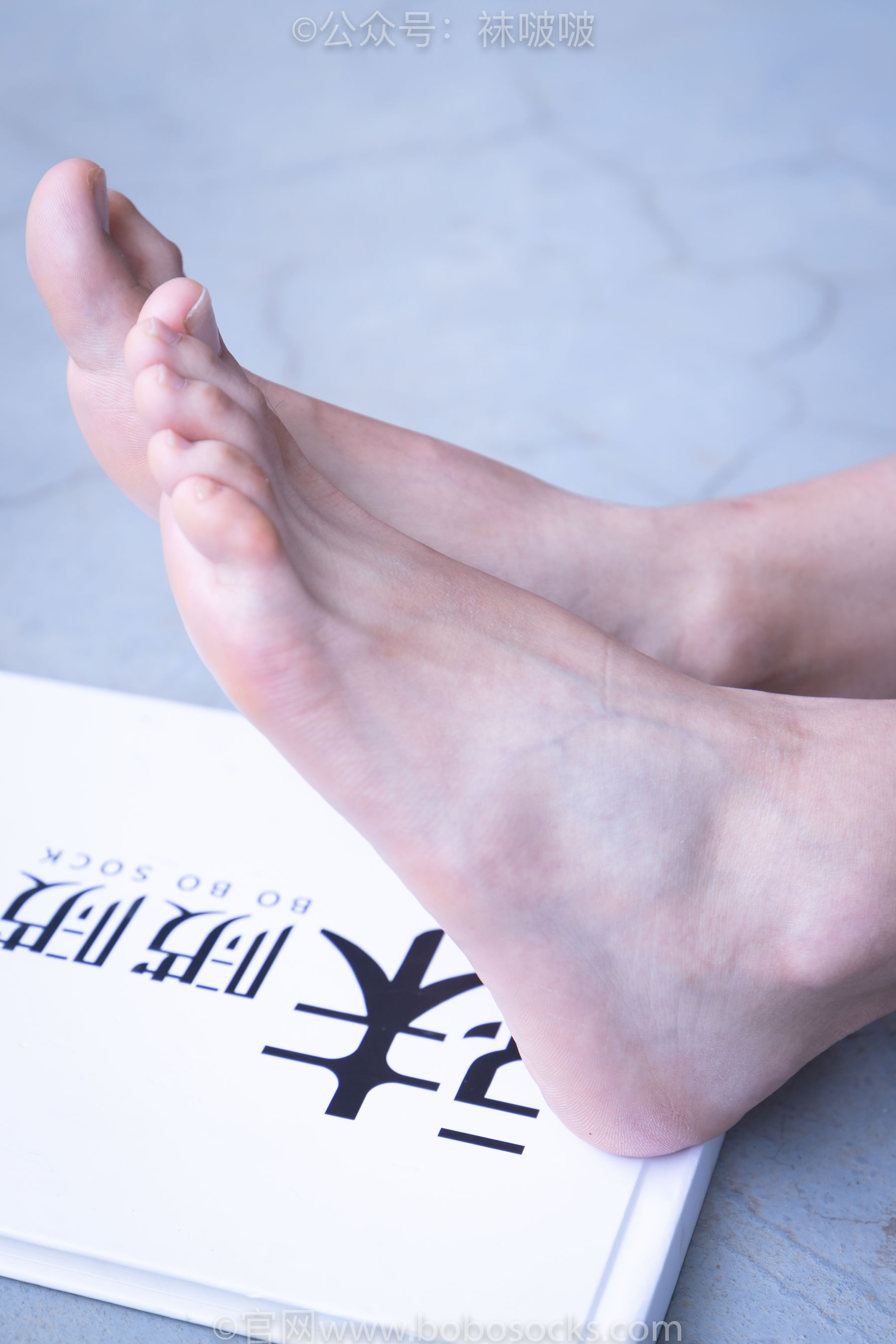 BoBoSocks袜啵啵 积分限定作品002 泡芙- AJ、白色棉质船袜、裸足