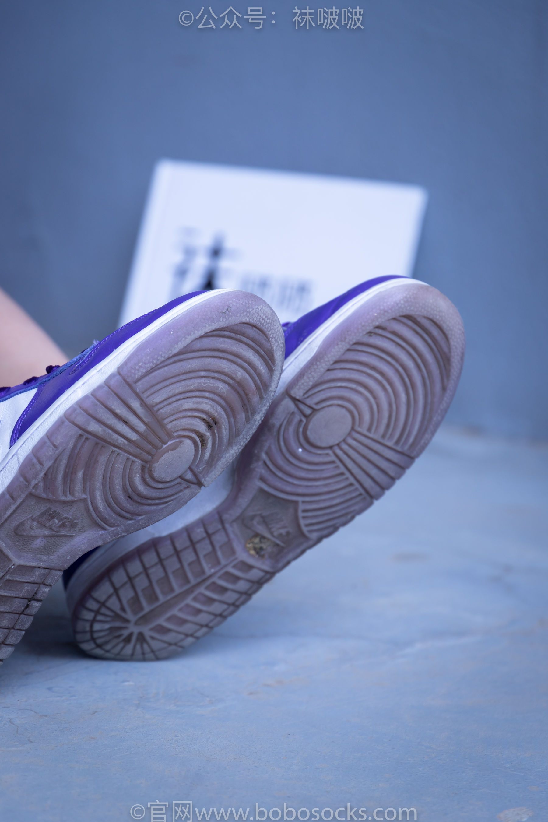 BoBoSocks袜啵啵 积分限定作品002 泡芙- AJ、白色棉质船袜、裸足