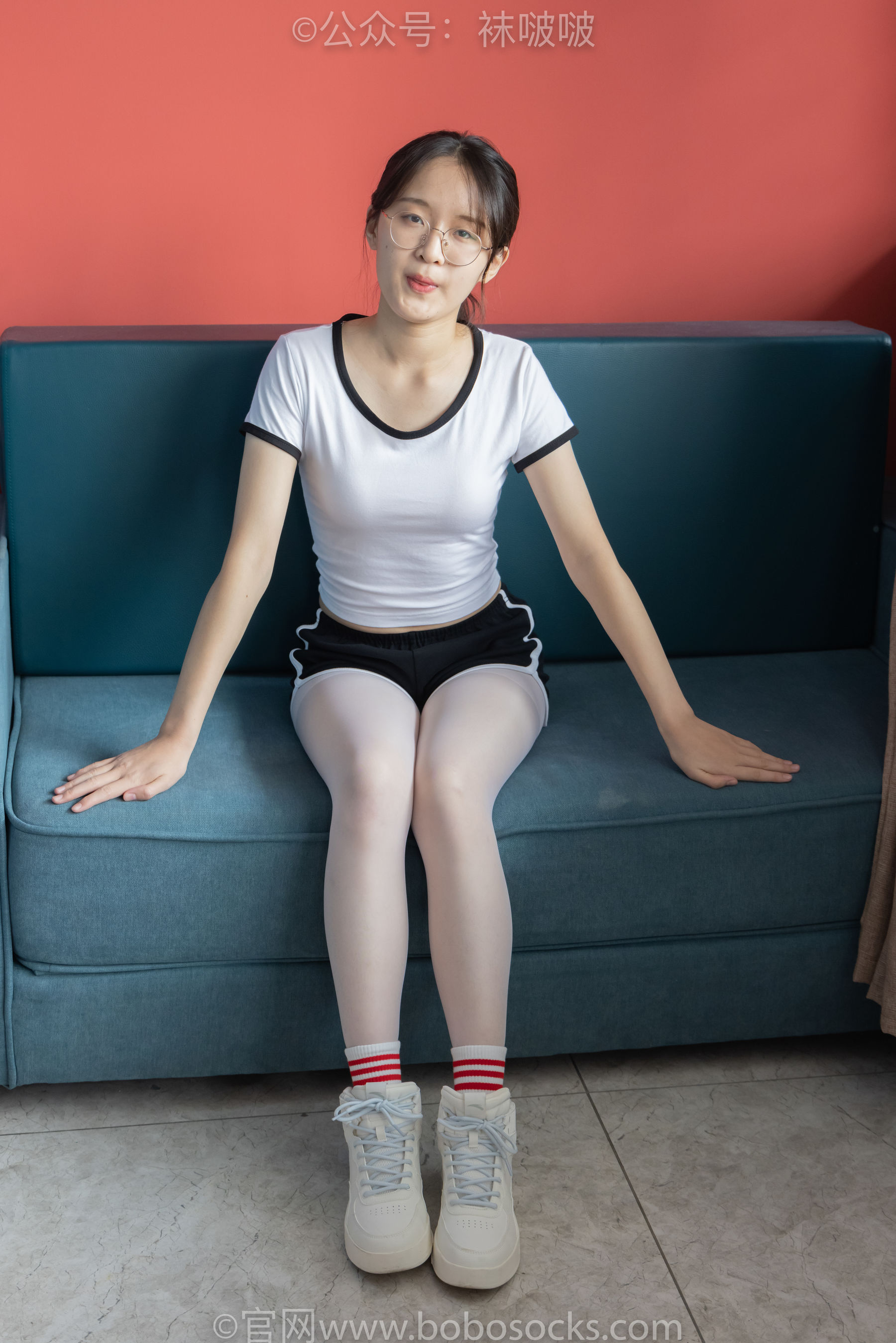 BoBoSocks袜啵啵 积分限定作品004 熊熊-板鞋、白棉袜、白丝