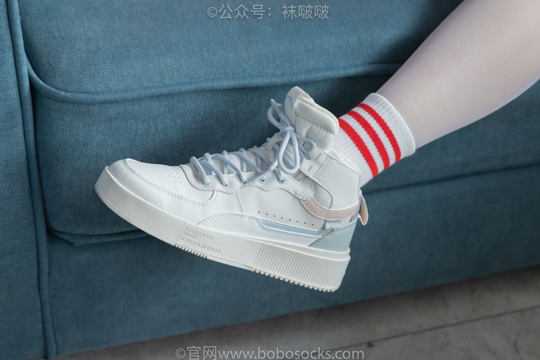 BoBoSocks袜啵啵 积分限定作品004 熊熊-板鞋、白棉袜、白丝