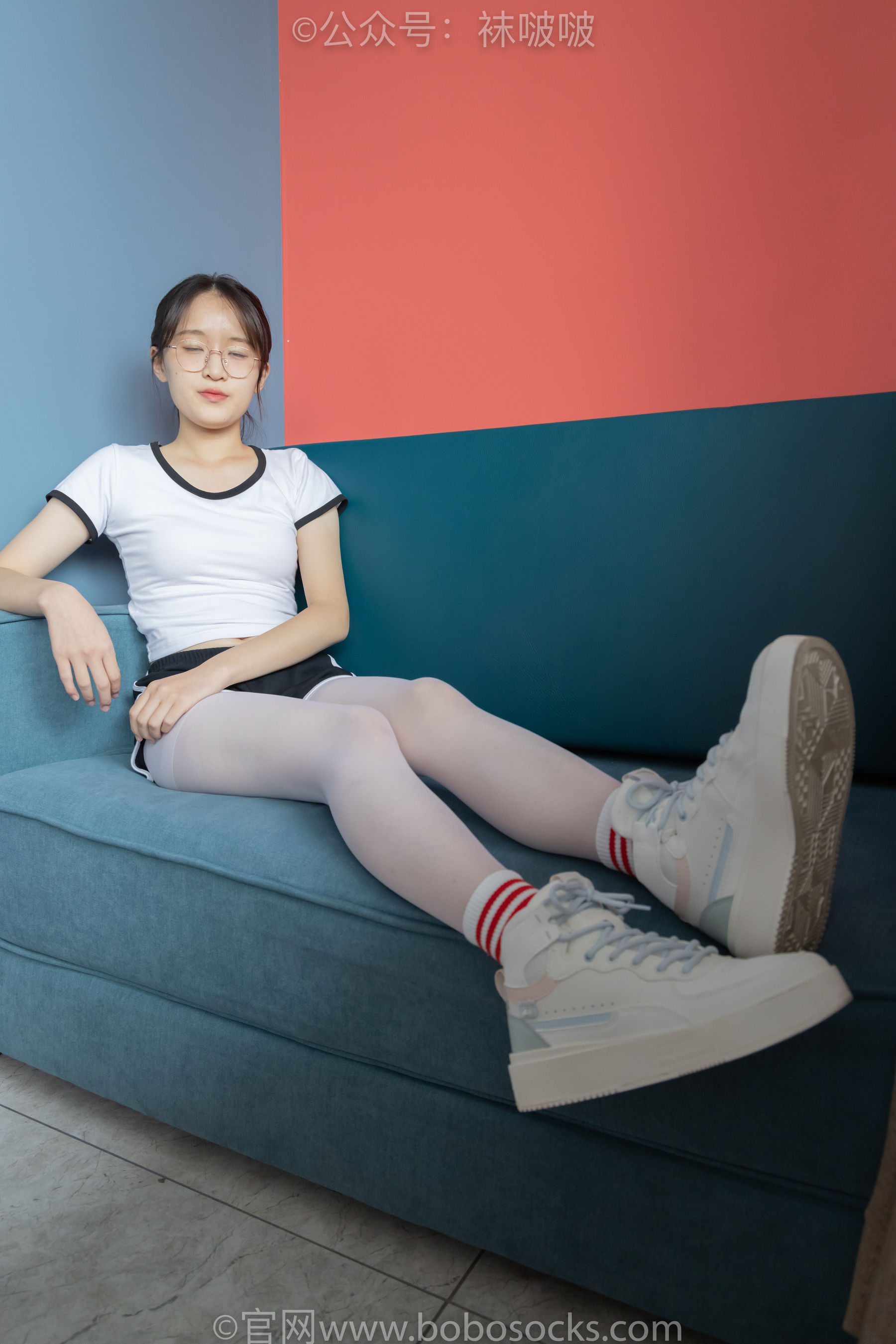 BoBoSocks袜啵啵 积分限定作品004 熊熊-板鞋、白棉袜、白丝