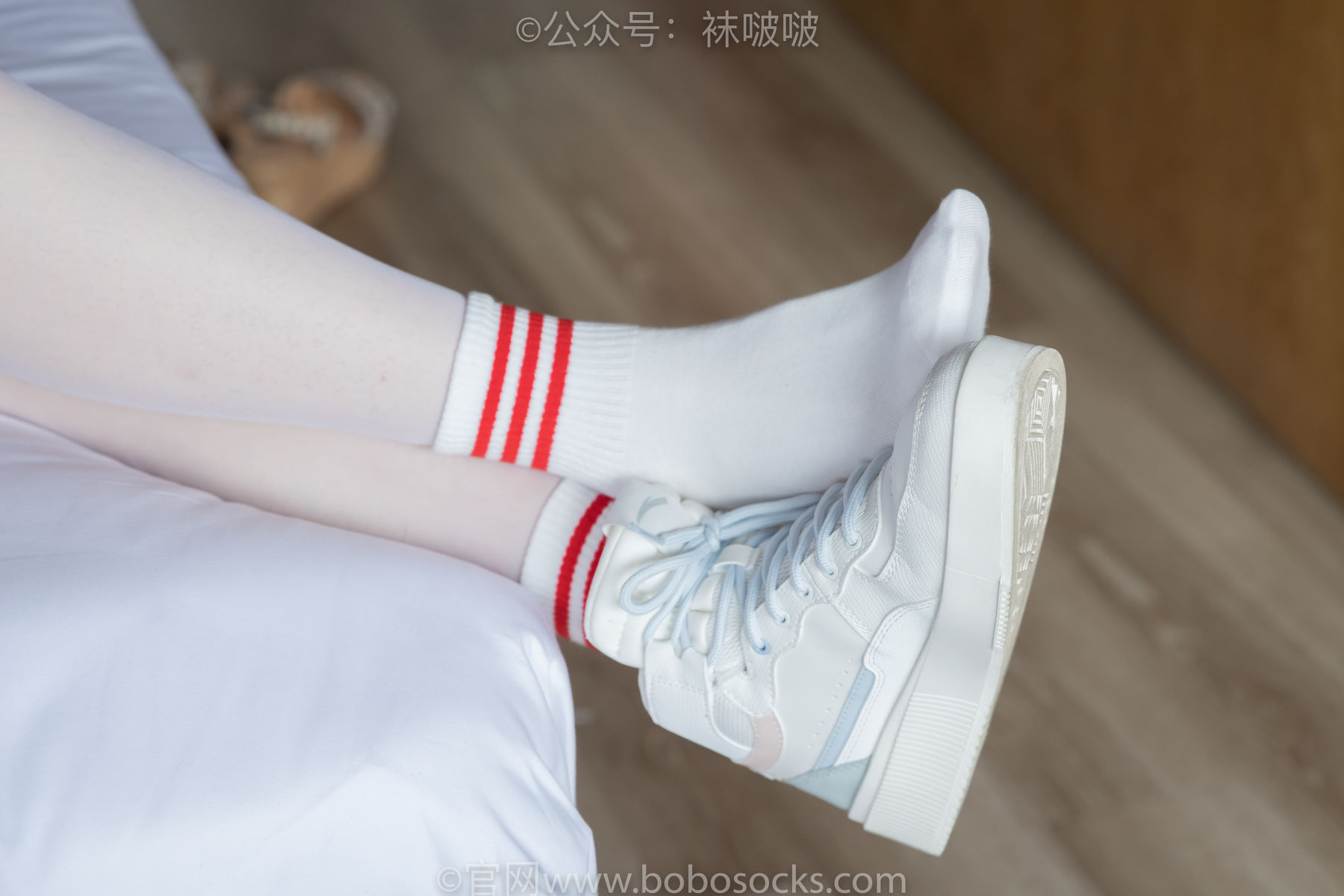 BoBoSocks袜啵啵 积分限定作品004 熊熊-板鞋、白棉袜、白丝