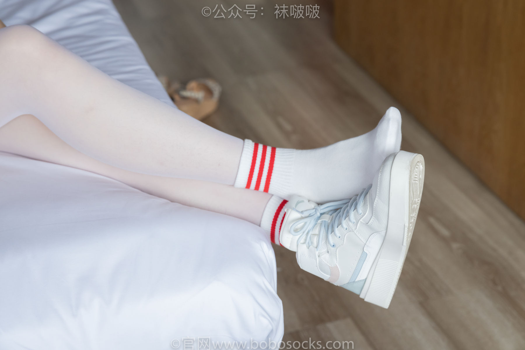 BoBoSocks袜啵啵 积分限定作品004 熊熊-板鞋、白棉袜、白丝