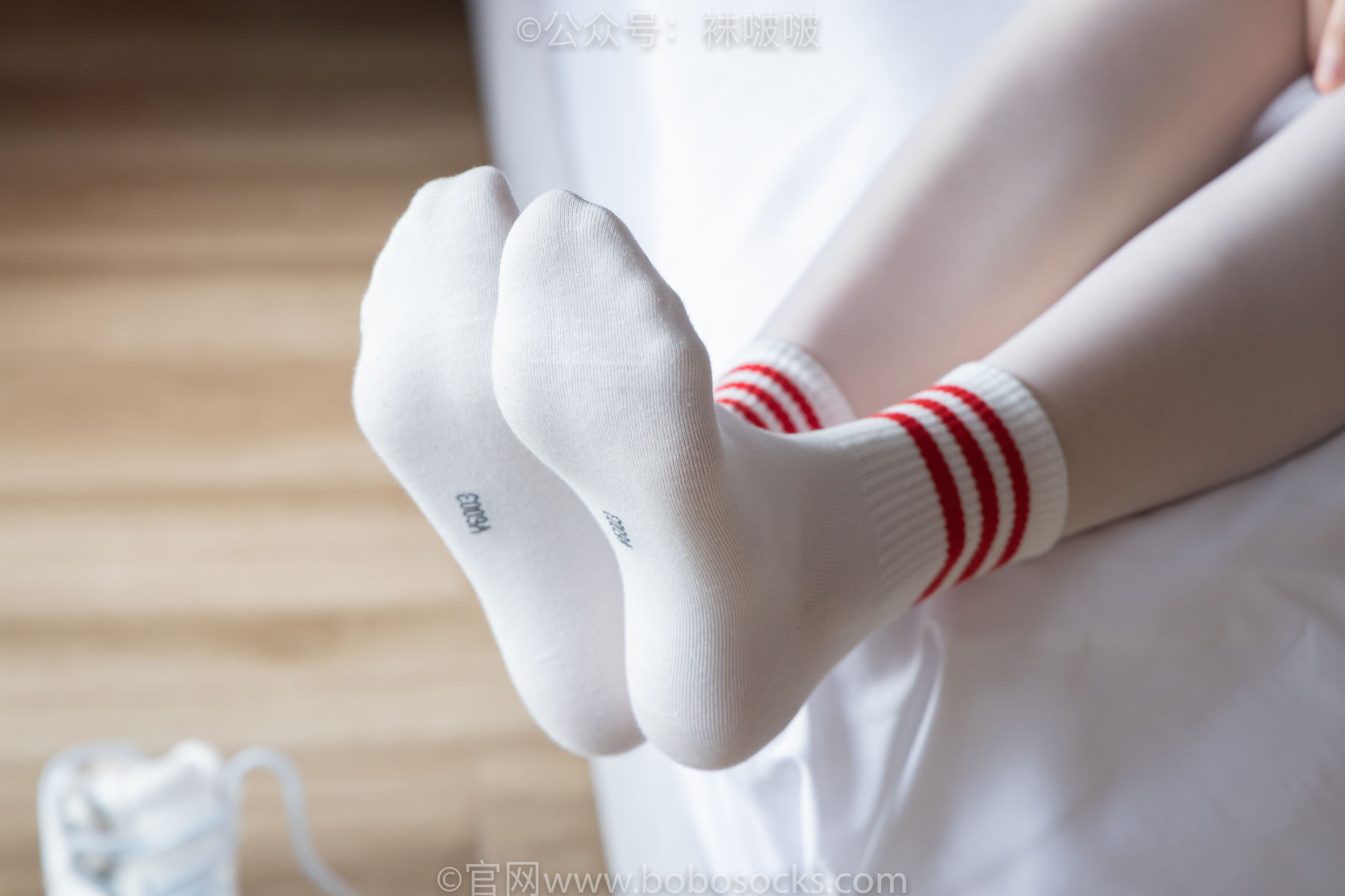 BoBoSocks袜啵啵 积分限定作品004 熊熊-板鞋、白棉袜、白丝