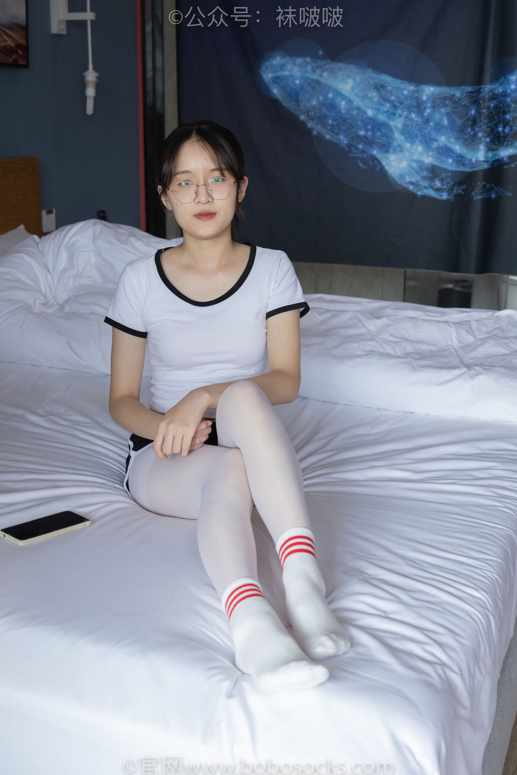 BoBoSocks袜啵啵 积分限定作品004 熊熊-板鞋、白棉袜、白丝