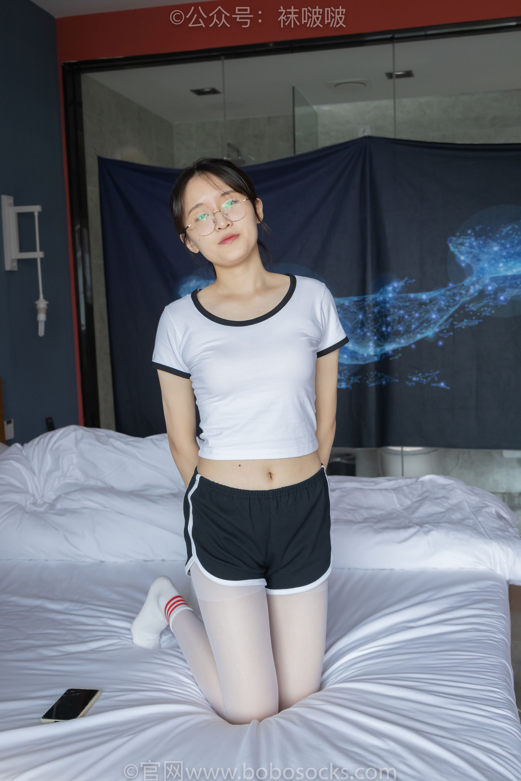 BoBoSocks袜啵啵 积分限定作品004 熊熊-板鞋、白棉袜、白丝