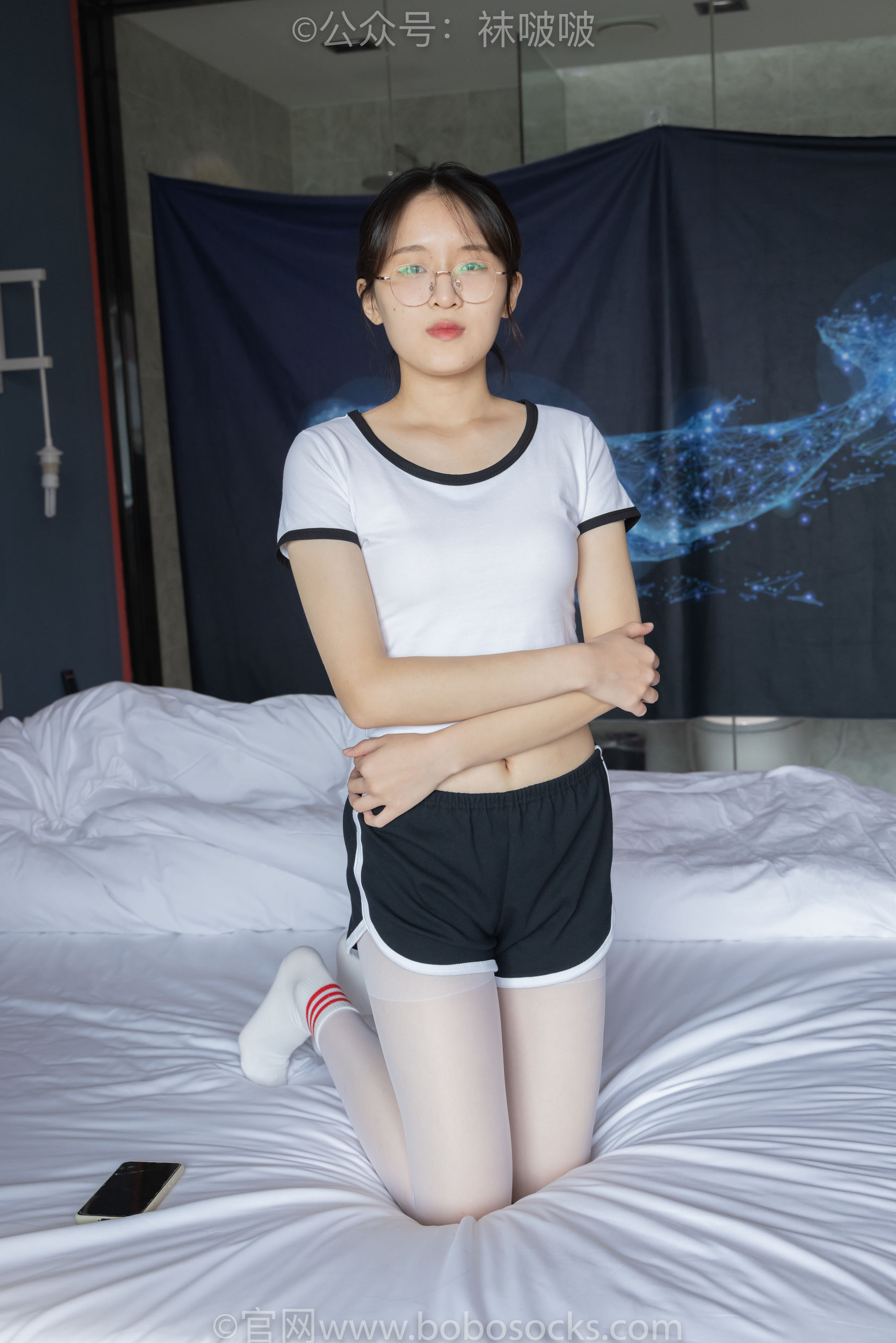 BoBoSocks袜啵啵 积分限定作品004 熊熊-板鞋、白棉袜、白丝
