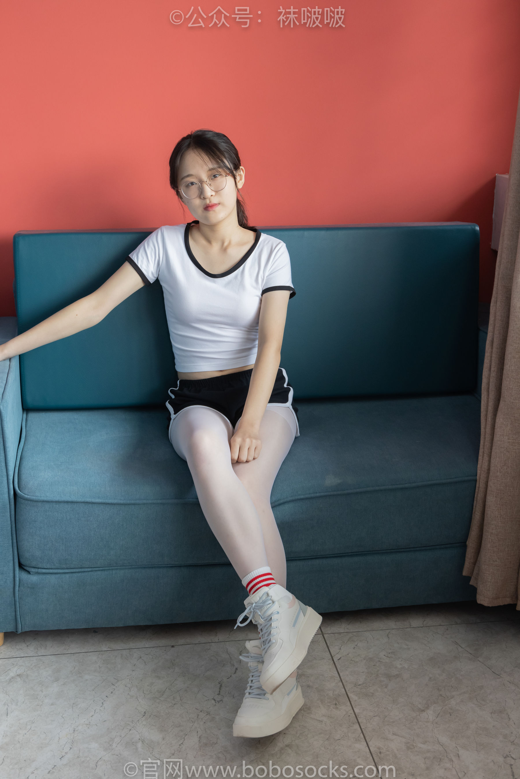 BoBoSocks袜啵啵 积分限定作品004 熊熊-板鞋、白棉袜、白丝