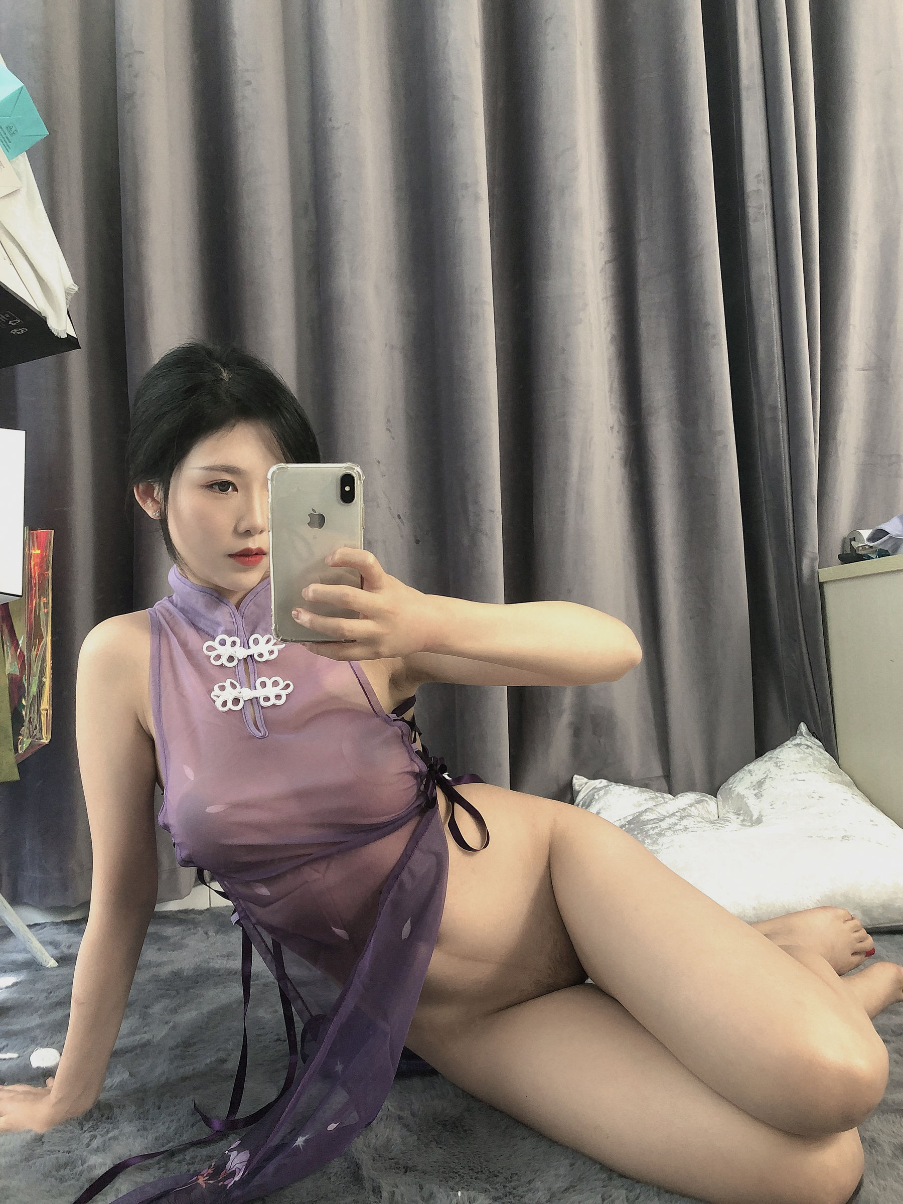 抖娘-利世图集 - 紫旗袍