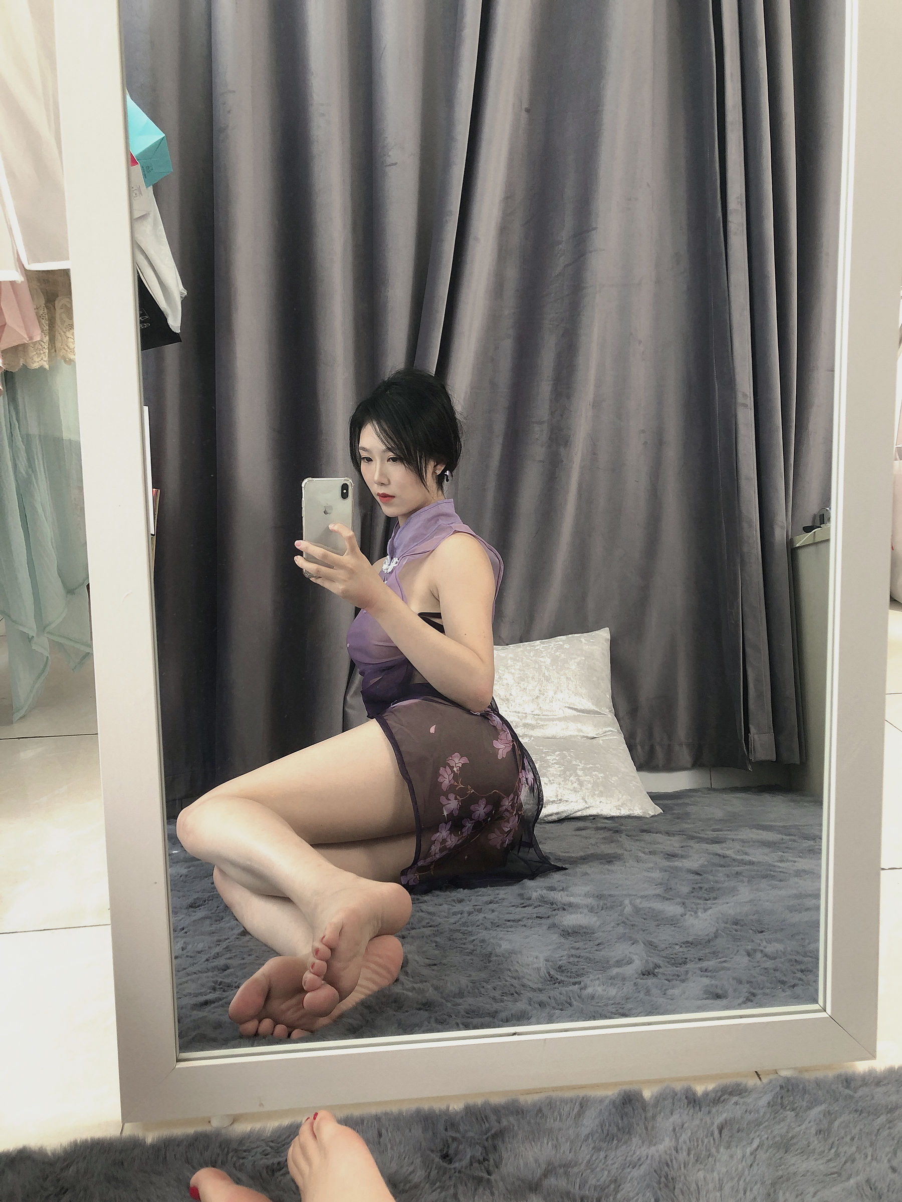 抖娘-利世图集 - 紫旗袍