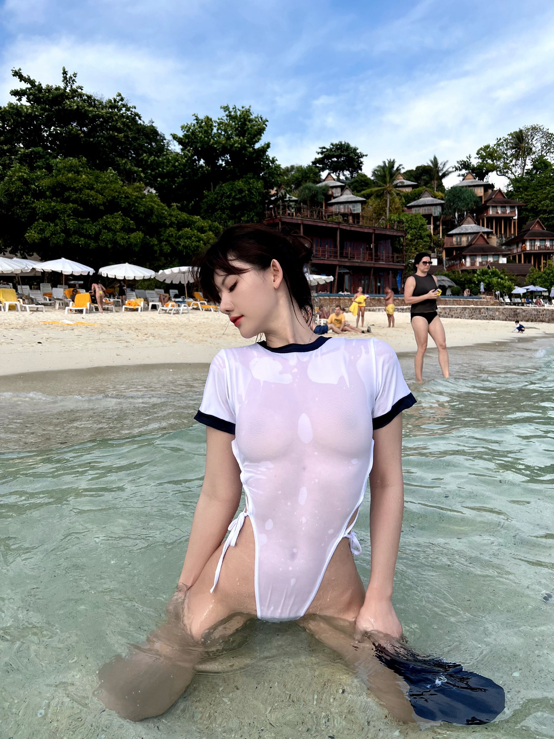 美女模特Azhua19970(阿朱啊) - 海岛透视