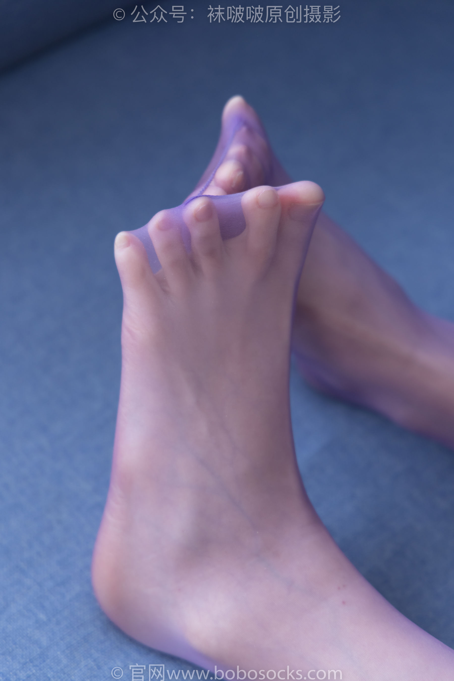 BoBoSocks袜啵啵 No.205 小甜 豆-白色高跟鞋、紫色油亮丝袜