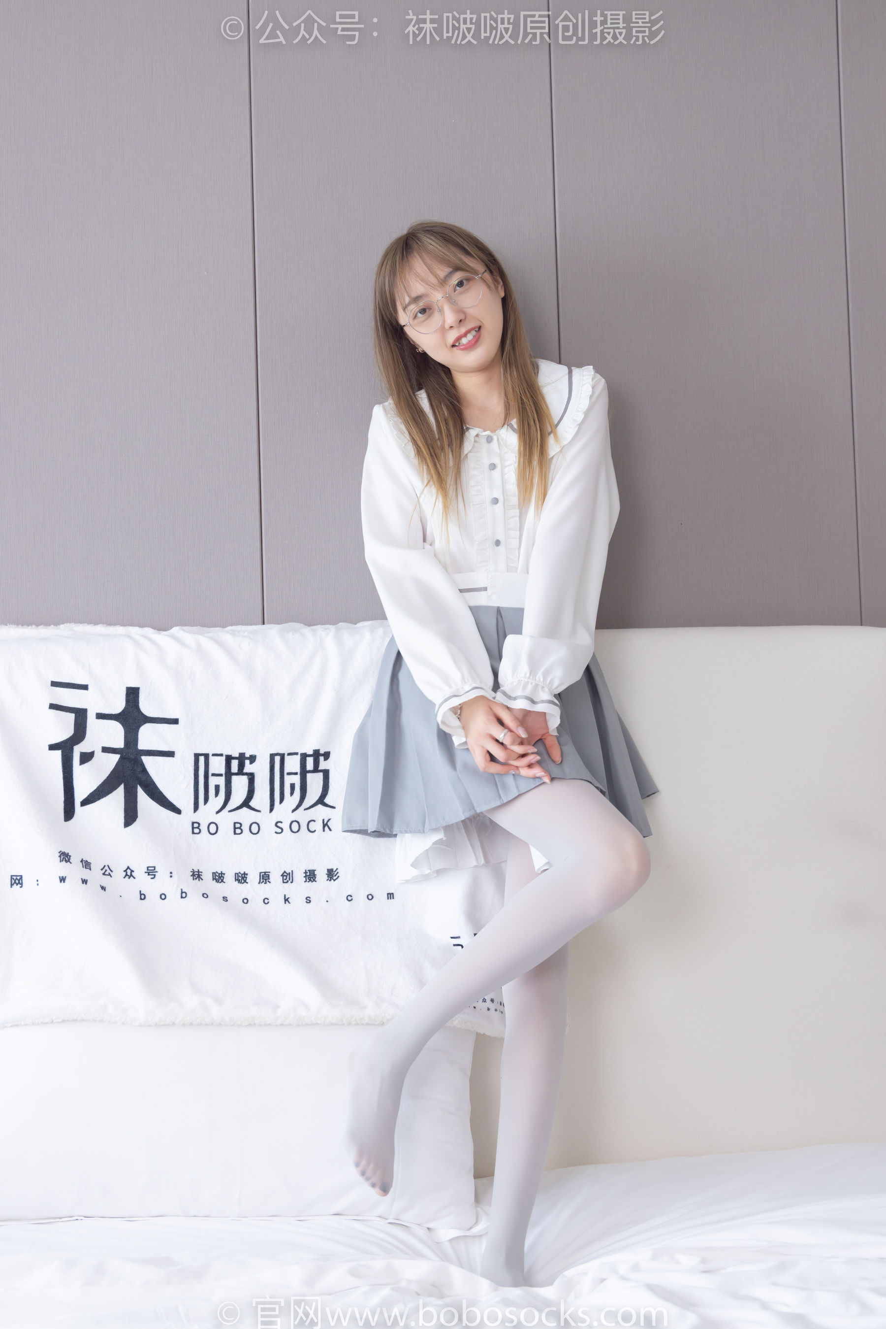 BoBoSocks袜啵啵 No.213 稚予 -黑皮鞋、厚灰丝