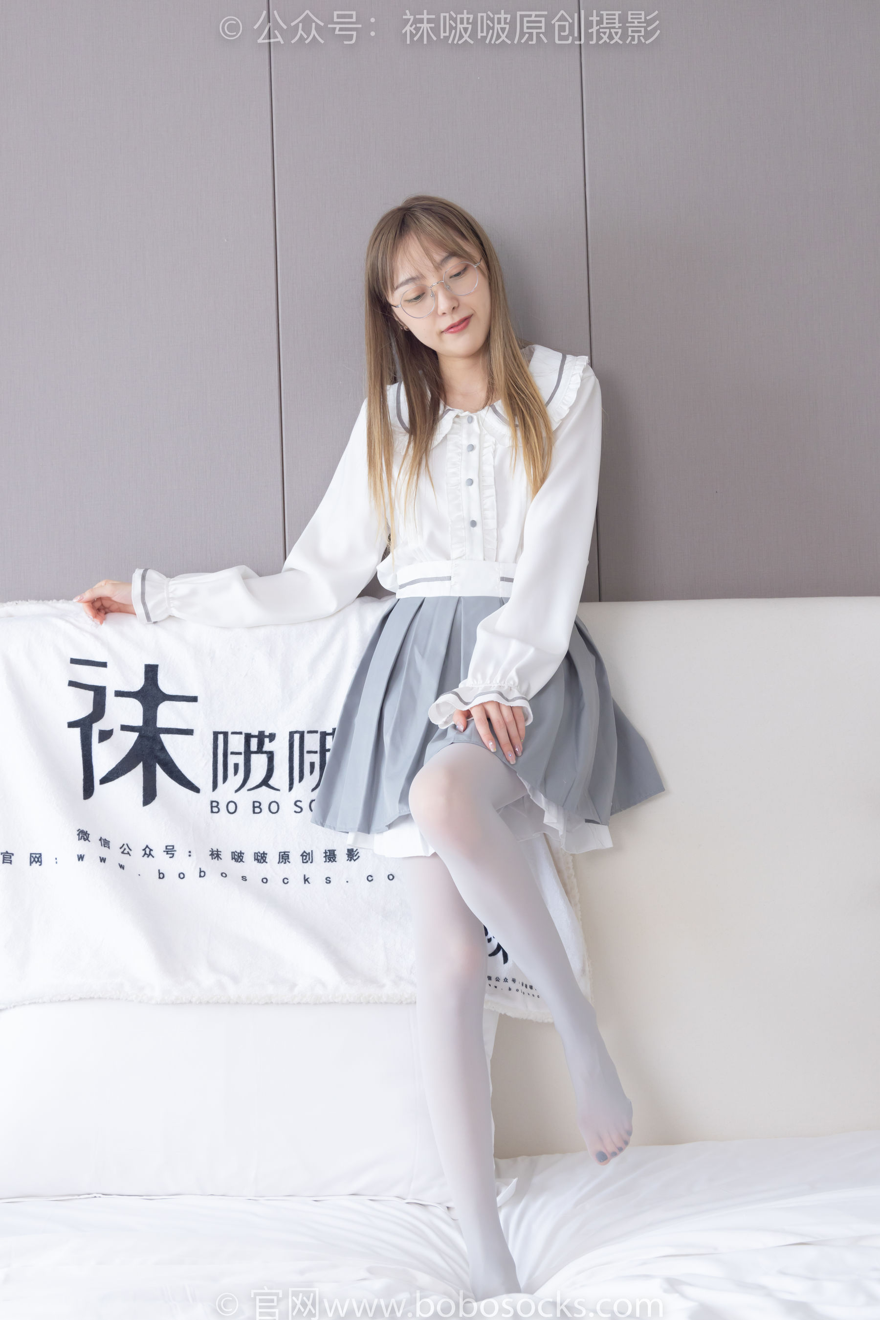 BoBoSocks袜啵啵 No.213 稚予 -黑皮鞋、厚灰丝