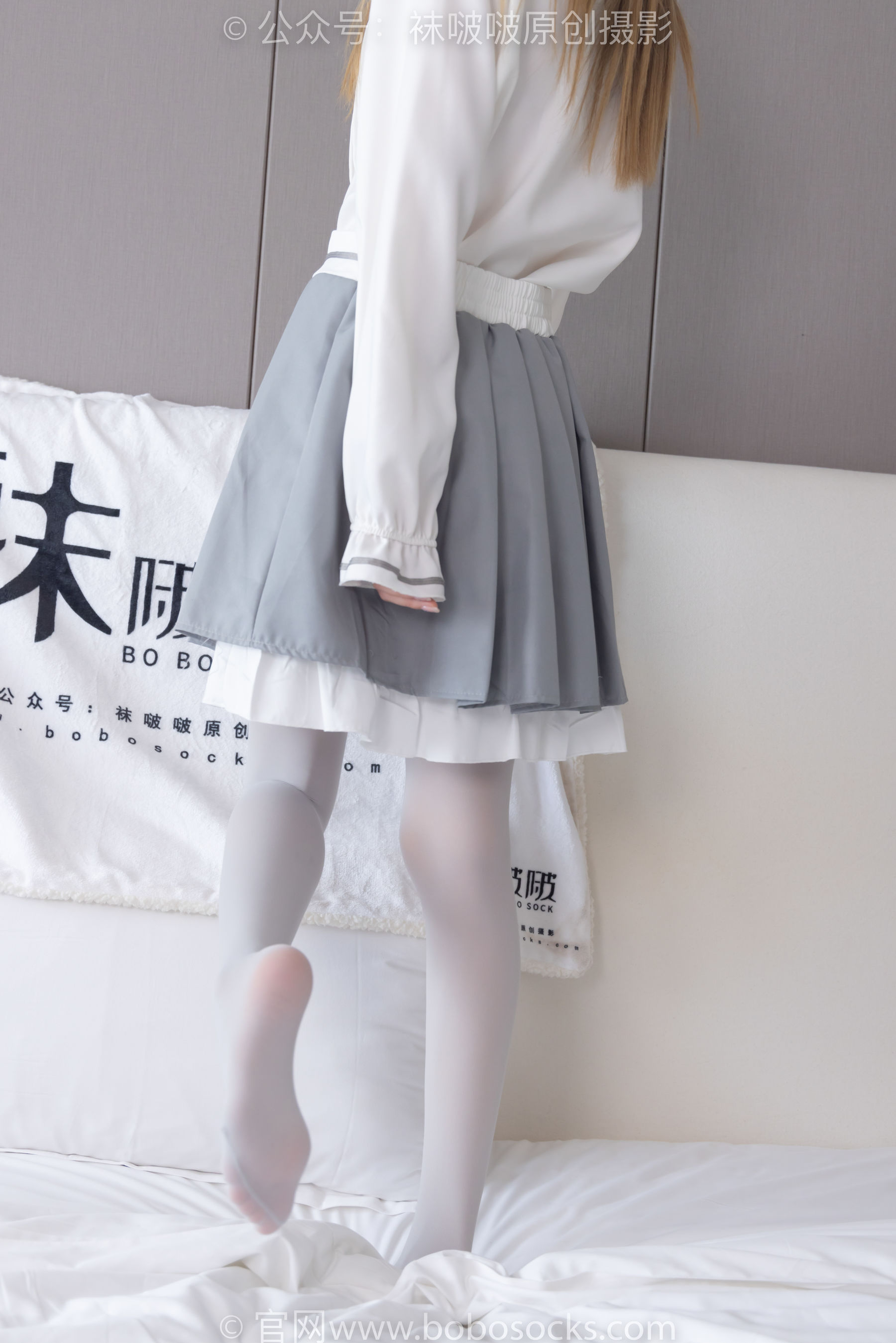 BoBoSocks袜啵啵 No.213 稚予 -黑皮鞋、厚灰丝