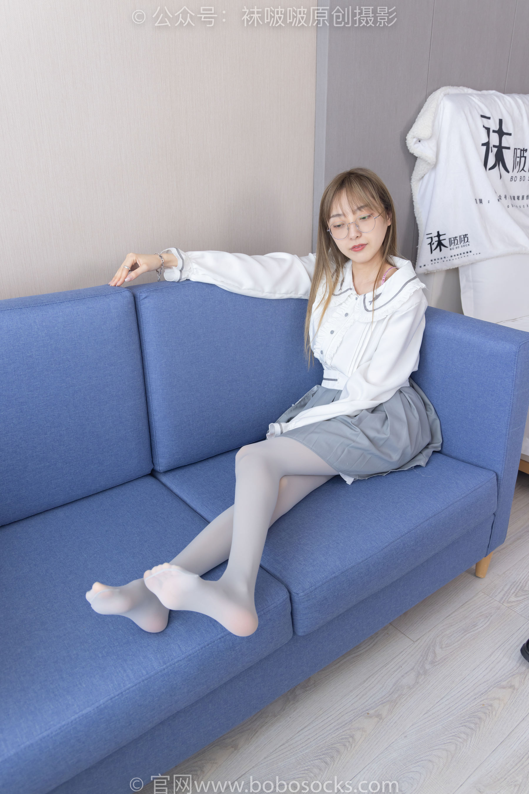 BoBoSocks袜啵啵 No.213 稚予 -黑皮鞋、厚灰丝
