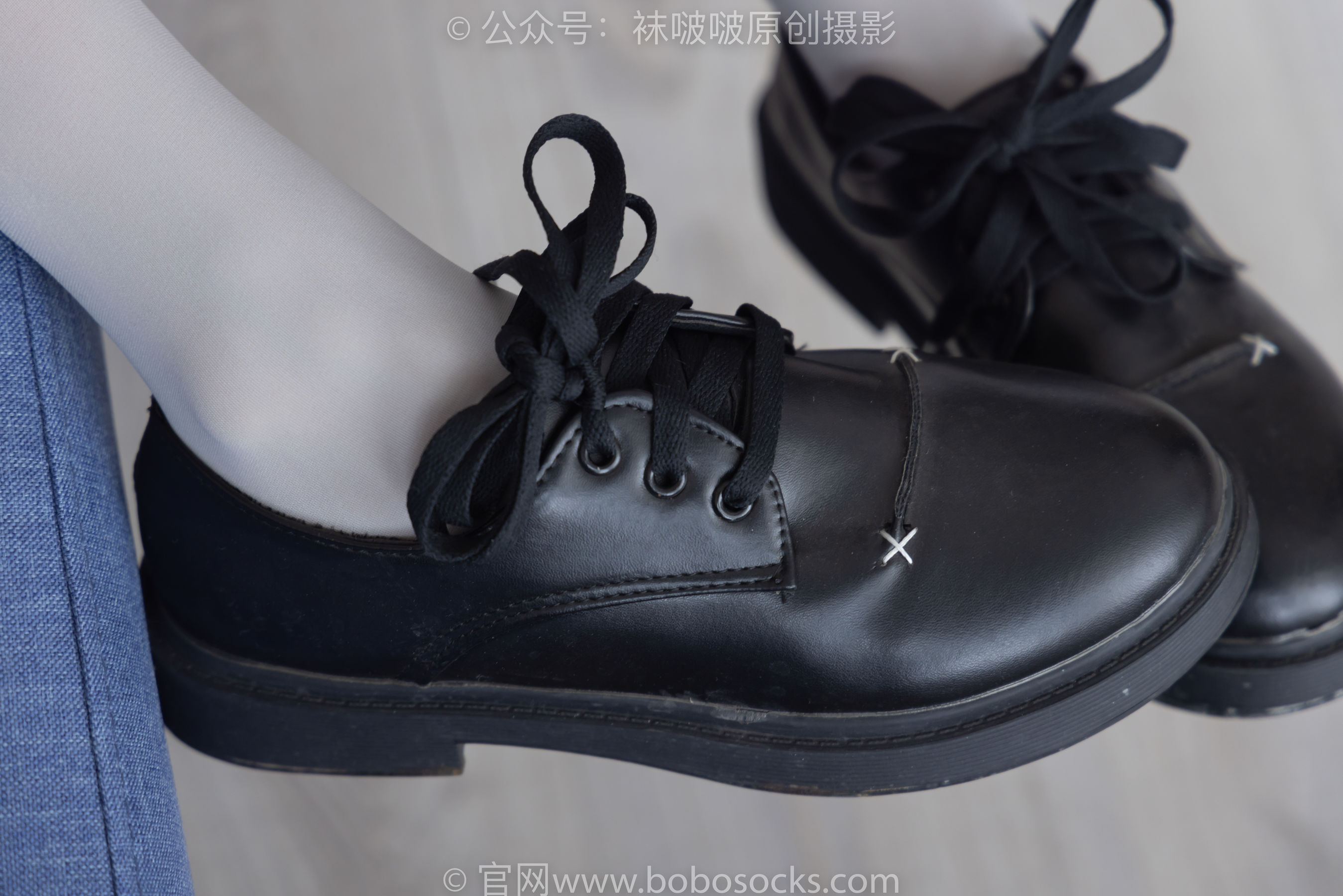BoBoSocks袜啵啵 No.213 稚予 -黑皮鞋、厚灰丝