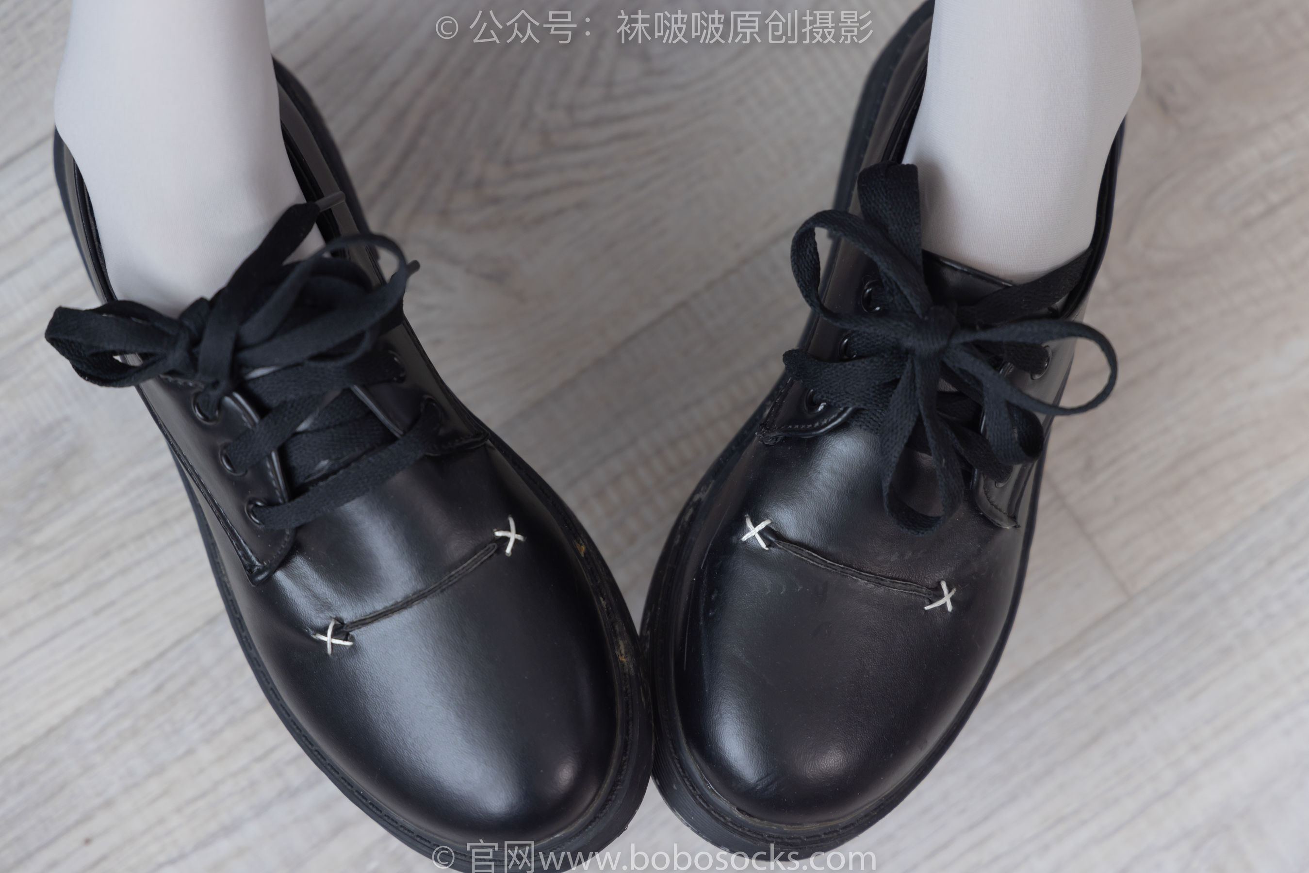BoBoSocks袜啵啵 No.213 稚予 -黑皮鞋、厚灰丝