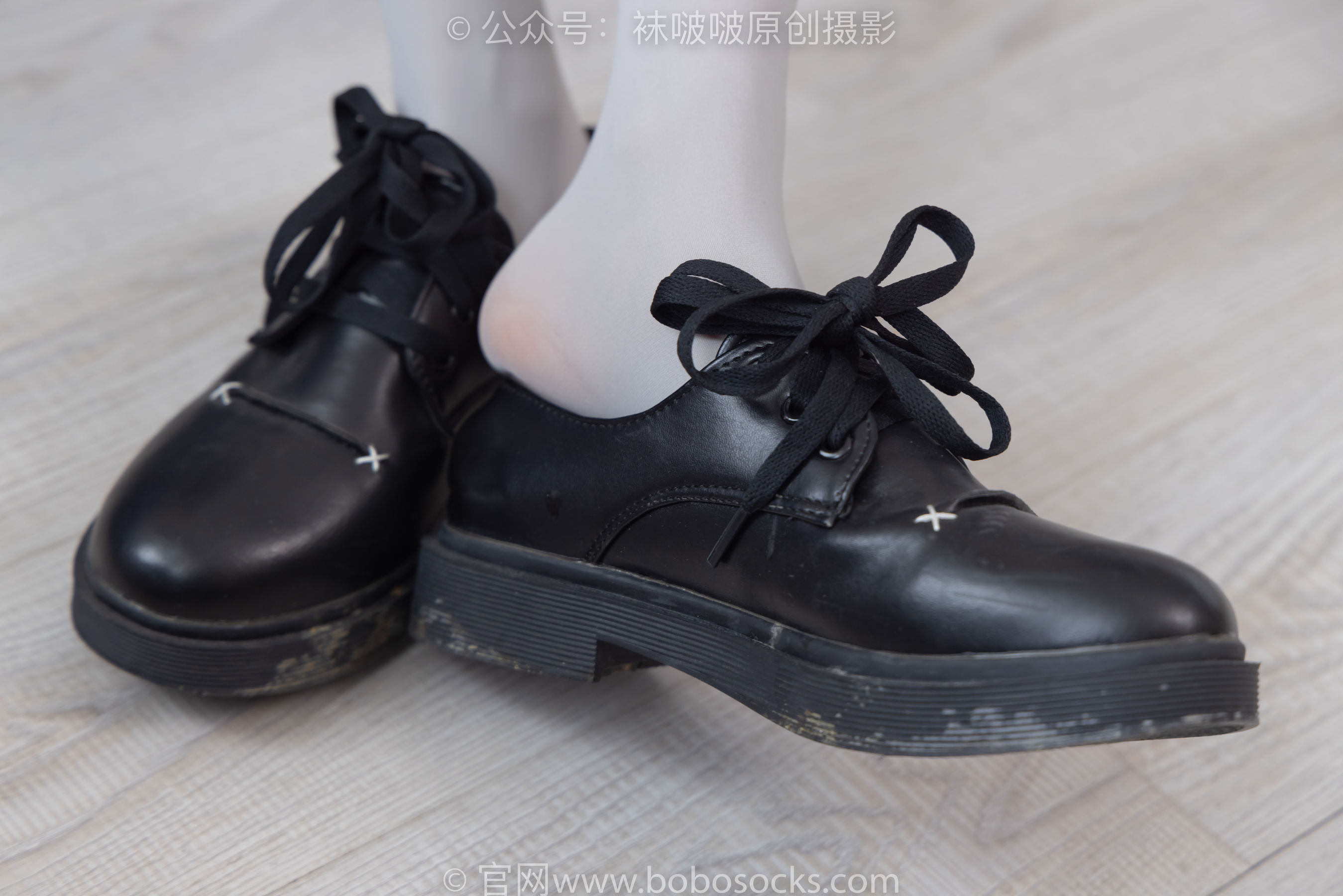 BoBoSocks袜啵啵 No.213 稚予 -黑皮鞋、厚灰丝