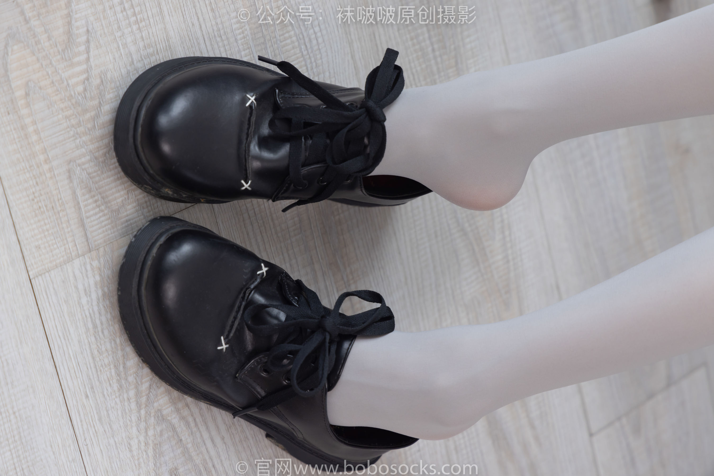 BoBoSocks袜啵啵 No.213 稚予 -黑皮鞋、厚灰丝