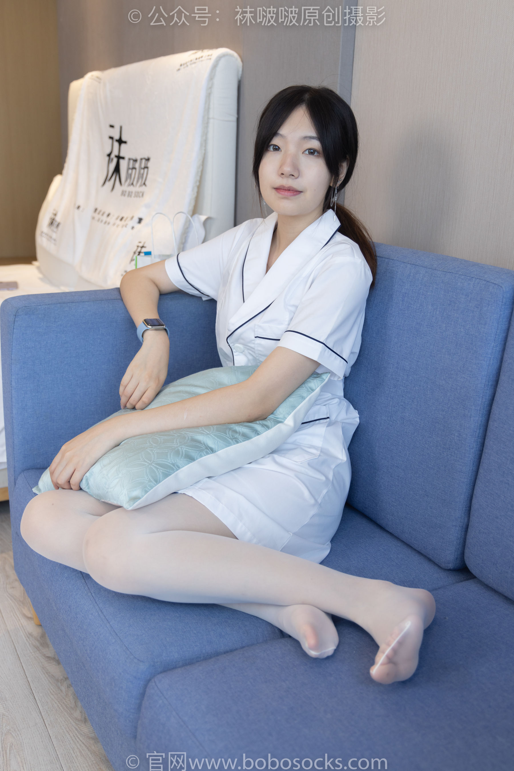 BoBoSocks袜啵啵 No.206 小甜豆 -绑带凉鞋、白丝大腿袜、小护士服