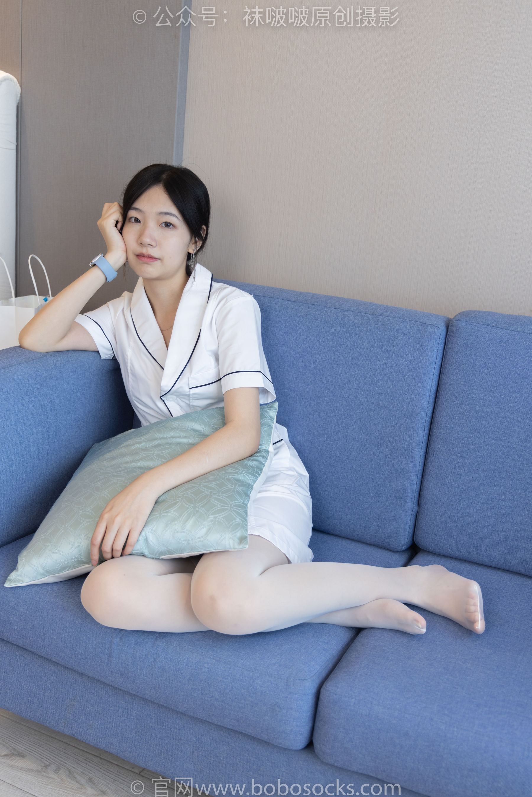 BoBoSocks袜啵啵 No.206 小甜豆 -绑带凉鞋、白丝大腿袜、小护士服
