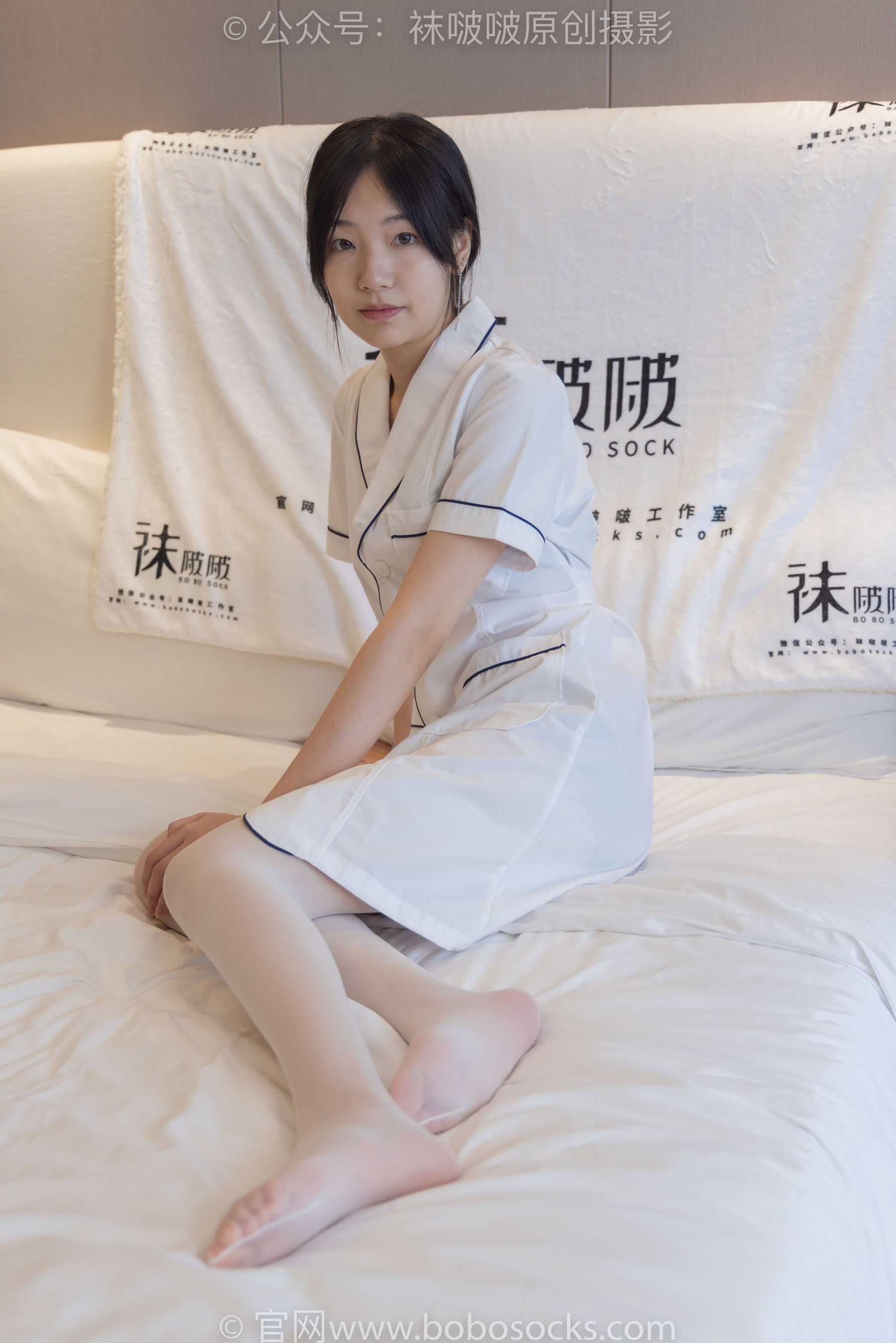 BoBoSocks袜啵啵 No.206 小甜豆 -绑带凉鞋、白丝大腿袜、小护士服