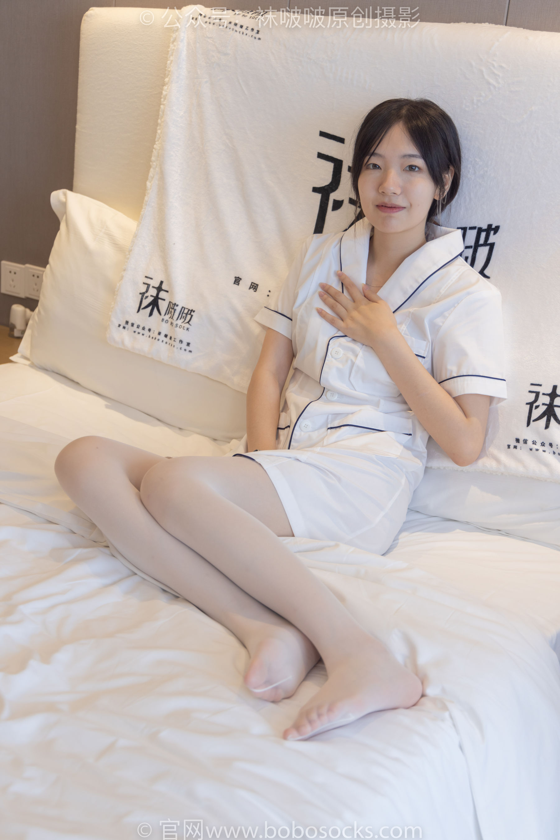 BoBoSocks袜啵啵 No.206 小甜豆 -绑带凉鞋、白丝大腿袜、小护士服
